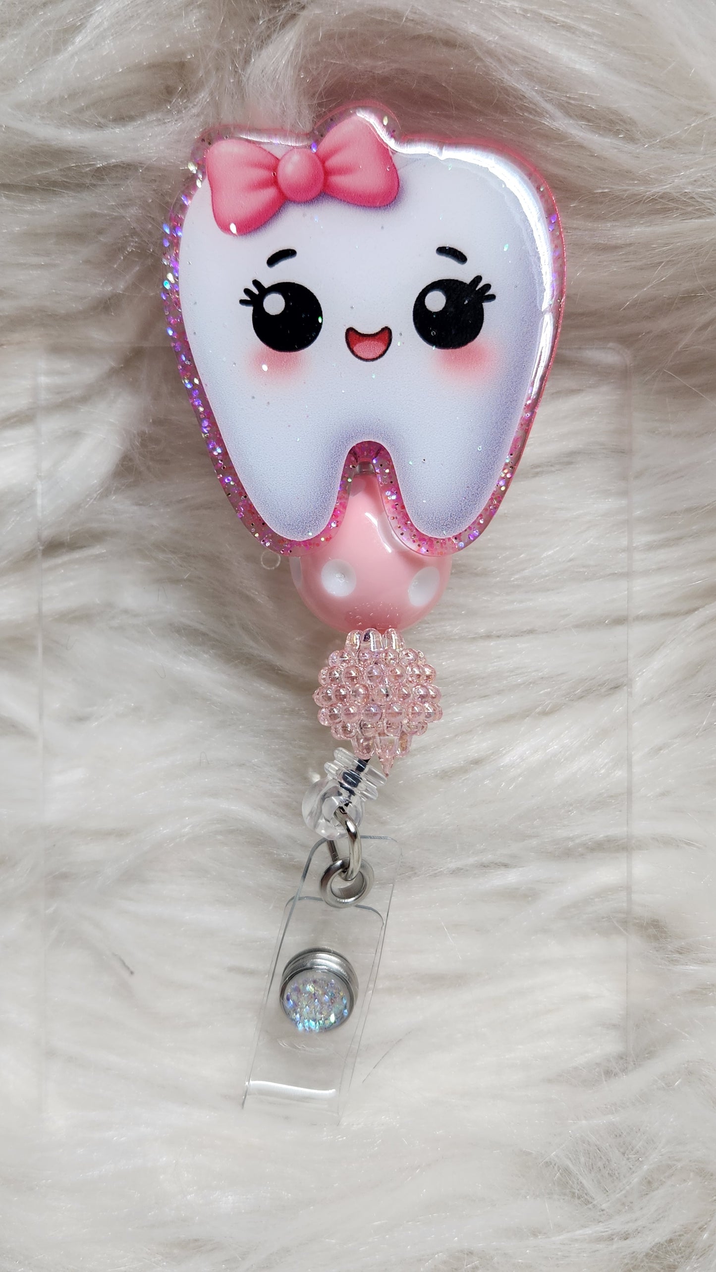 Smiley Tooth Badge Reel Face