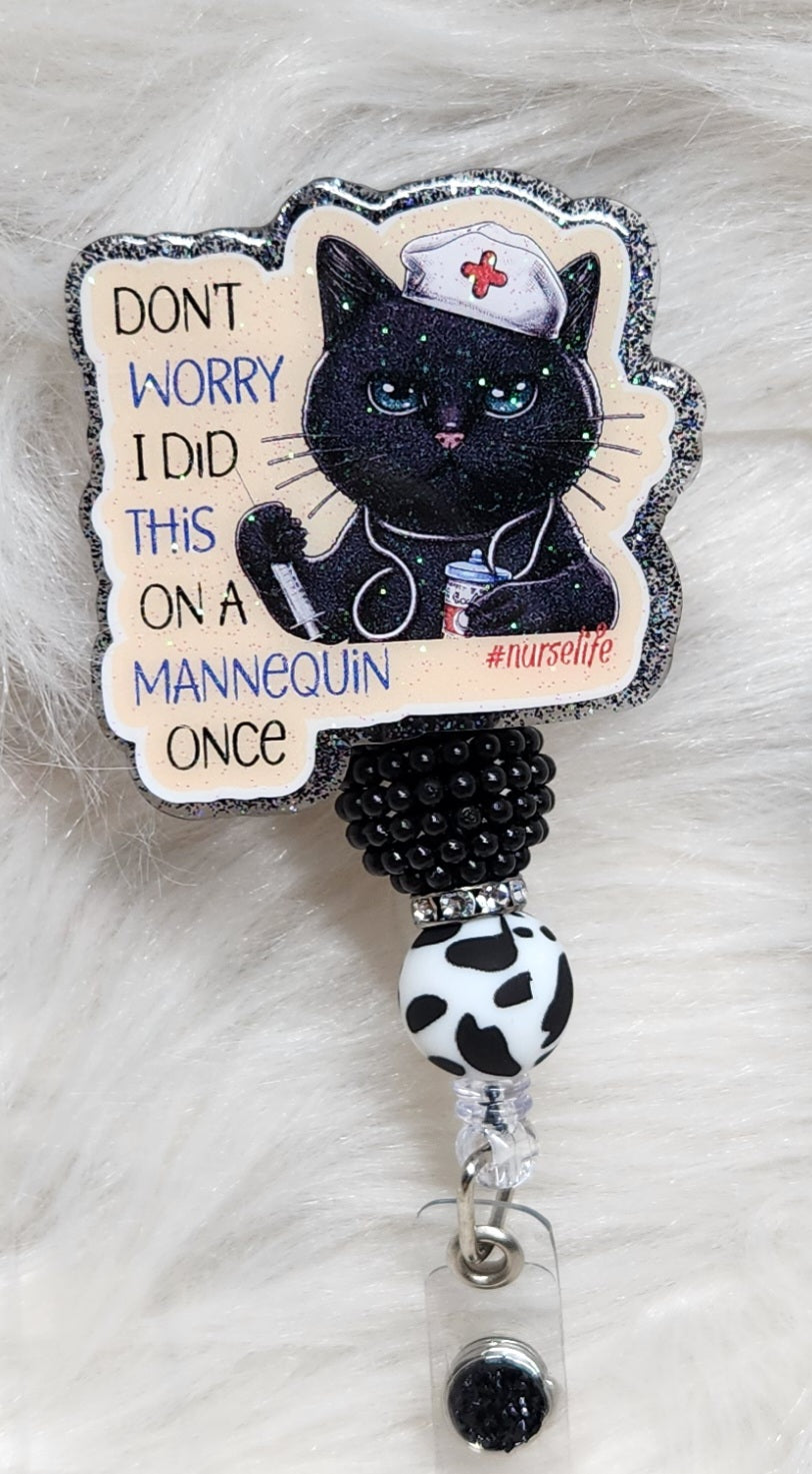Dont Worry Badge Reel Face