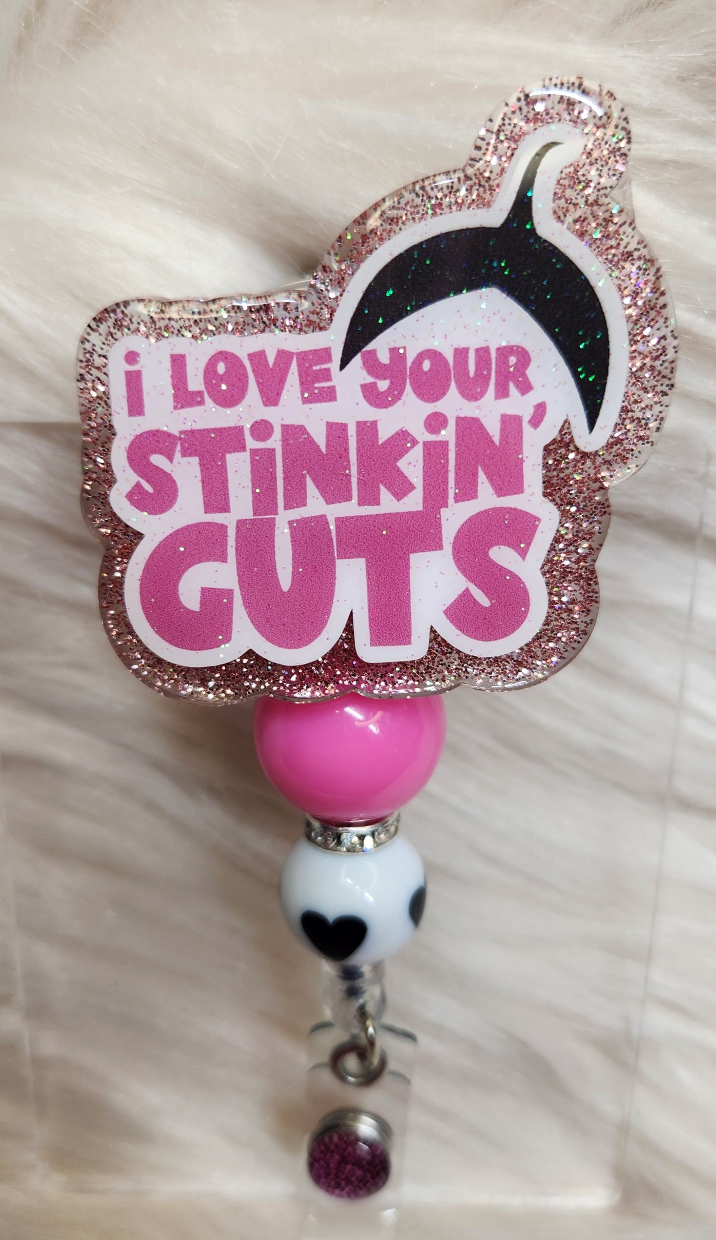 Stinkin' Guts Badge Reel Face