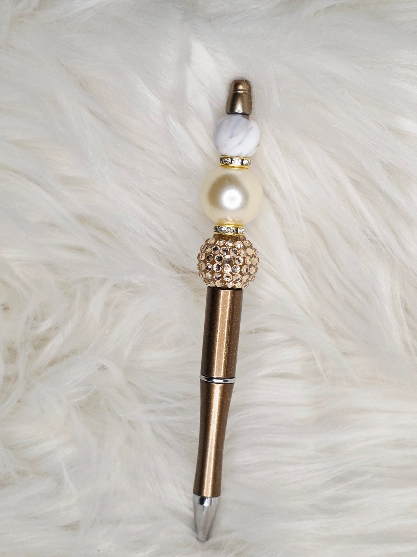 Gold Beaded Pen