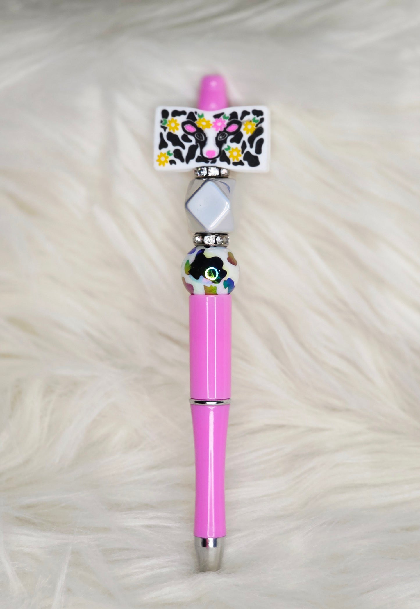Cow Beaded Pen