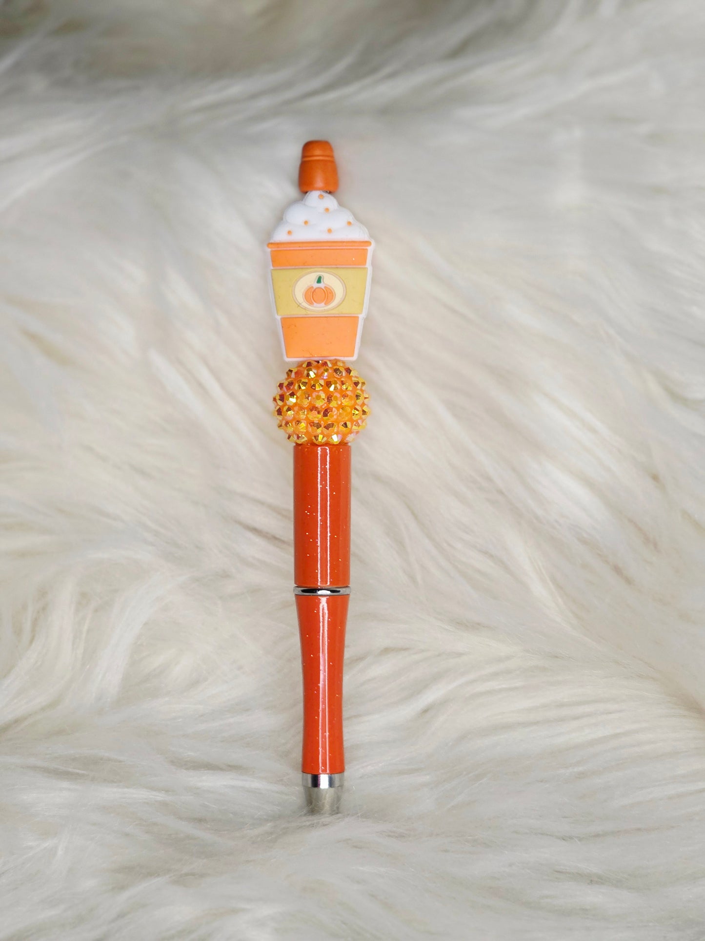 Pumpkin Coffee Beaded Pen