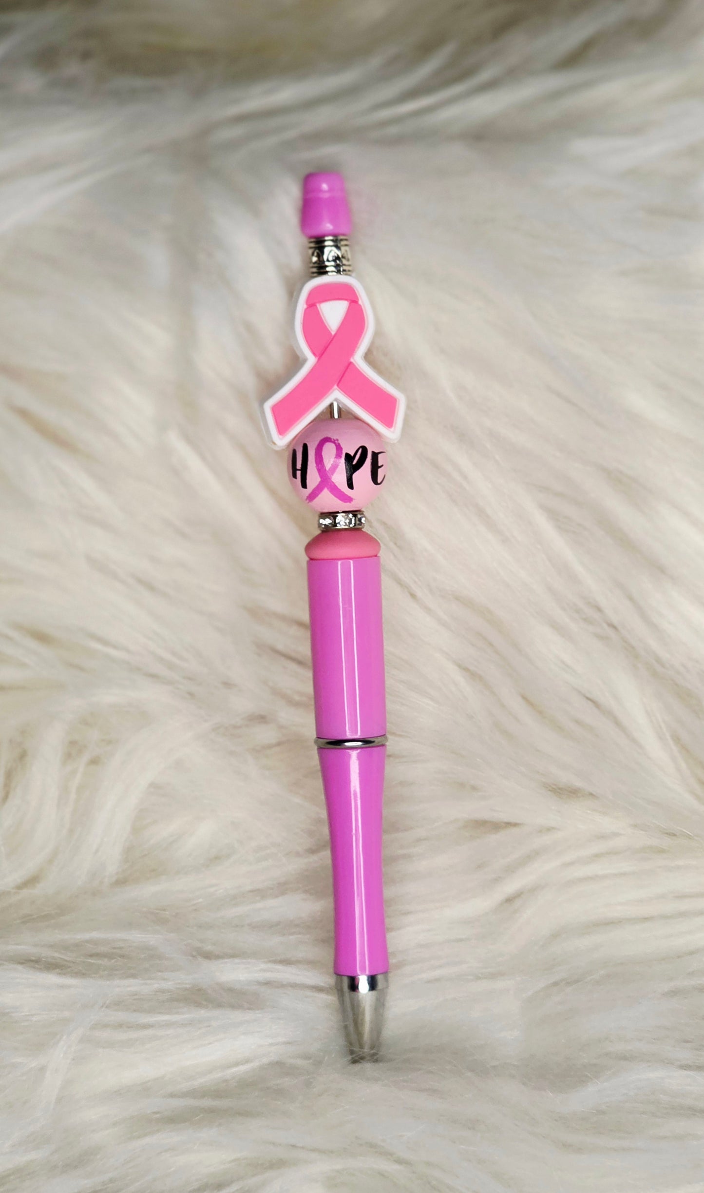 Breast Cancer Beaded Pen