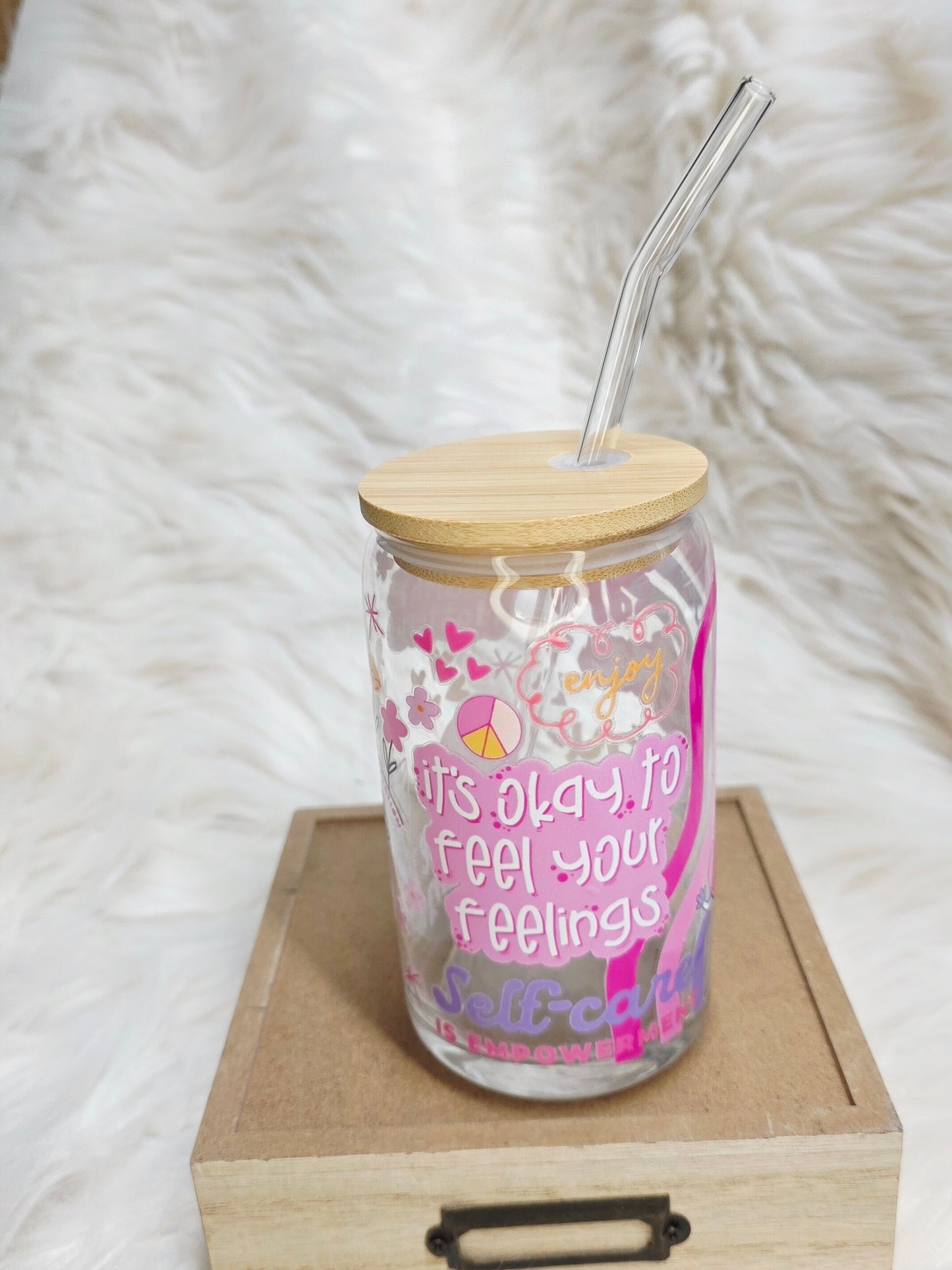16 oz It's OK Glass Tumbler