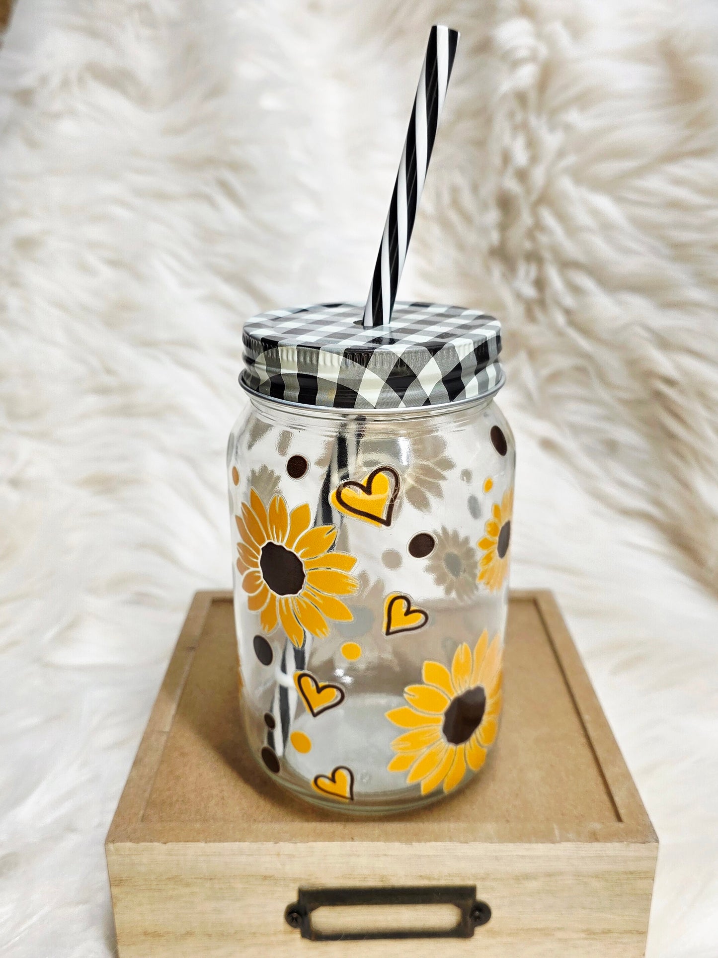 16 oz. Sunflower Glass Tumbler