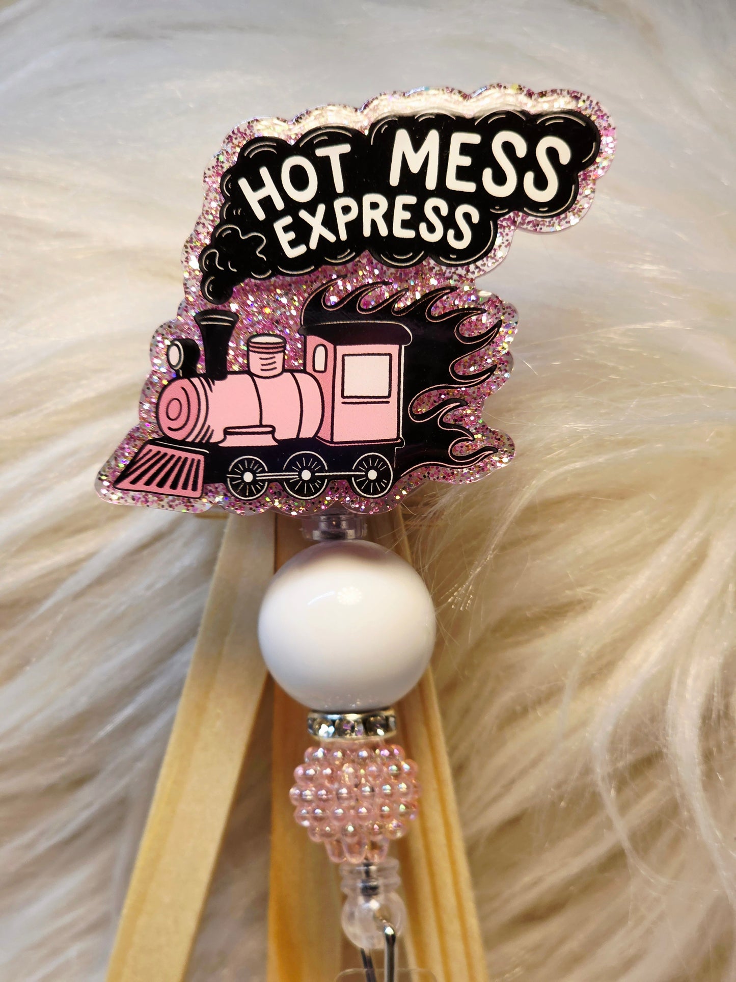 Hot Mess Express Badge Reel Face