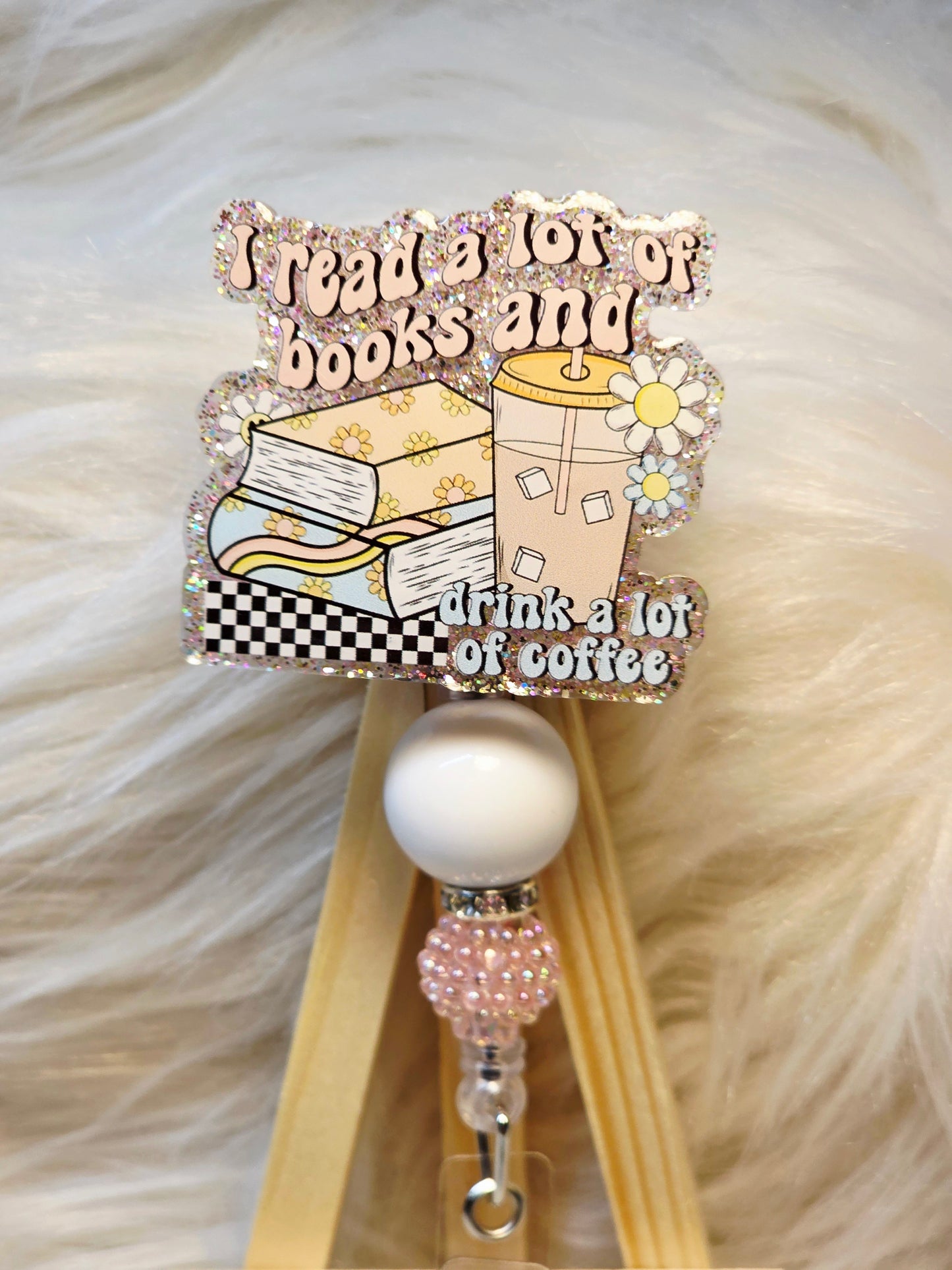 I Read A Lot of Books Badge Reel Face