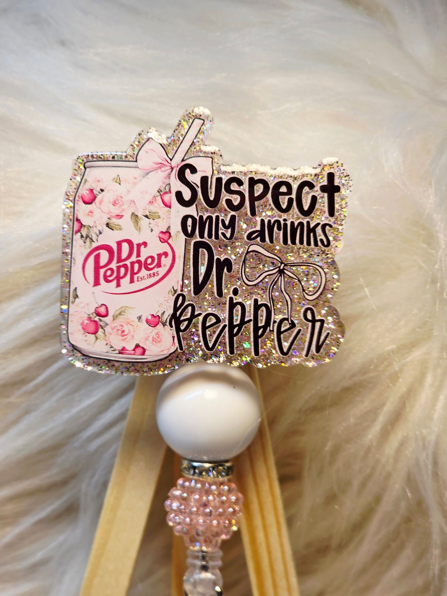 Suspect Only Drinks Dr P Badge Reel Face
