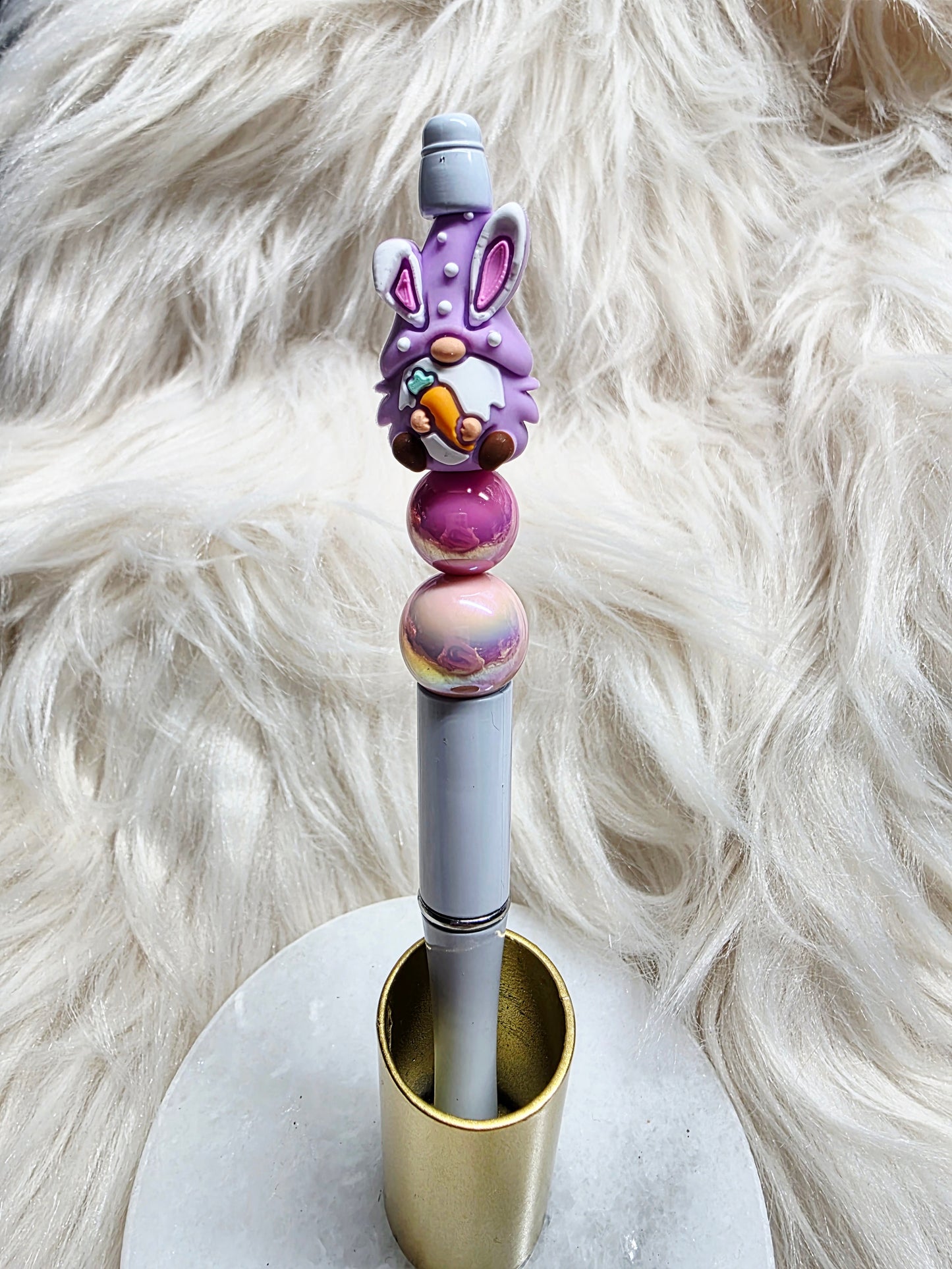 Purple Easter Gnome Pen