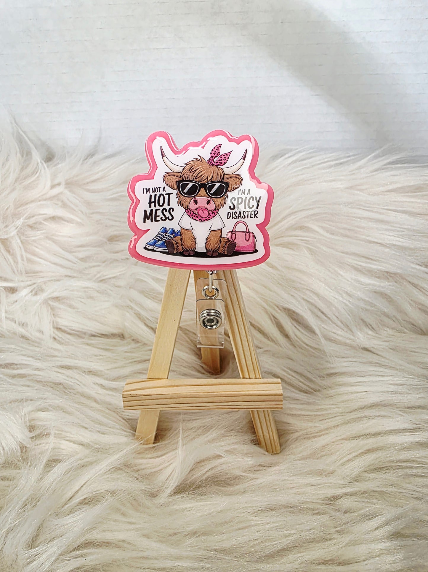 Spicy Disaster Badge Reel Face