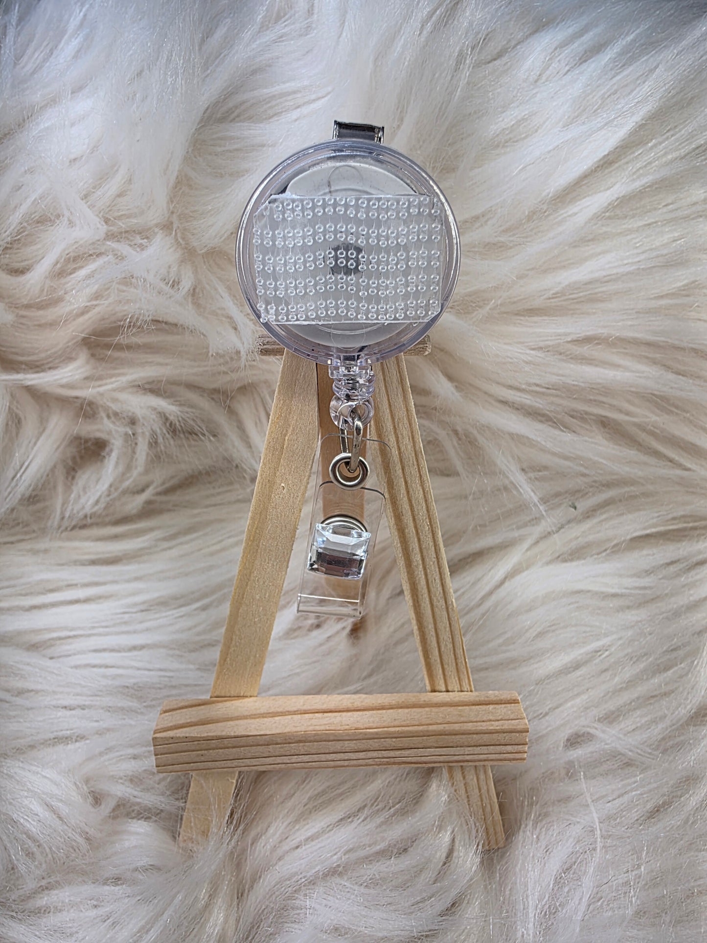 Square Stone Basic Badge Reel(Belt Clip)