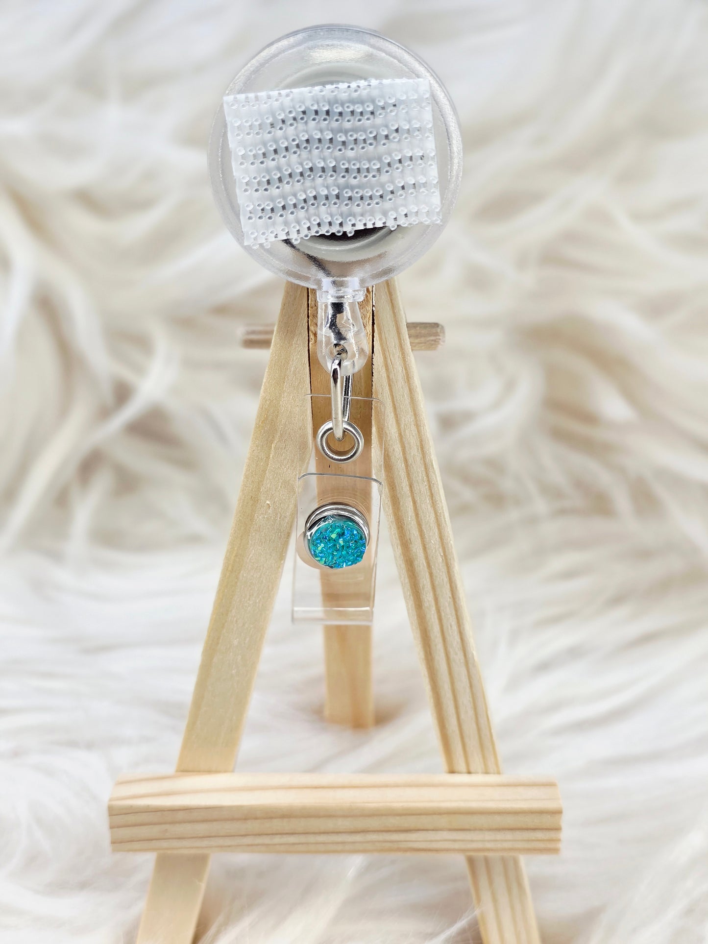 Teal Basic Interchangeable Badge Reel (Belt Clip)