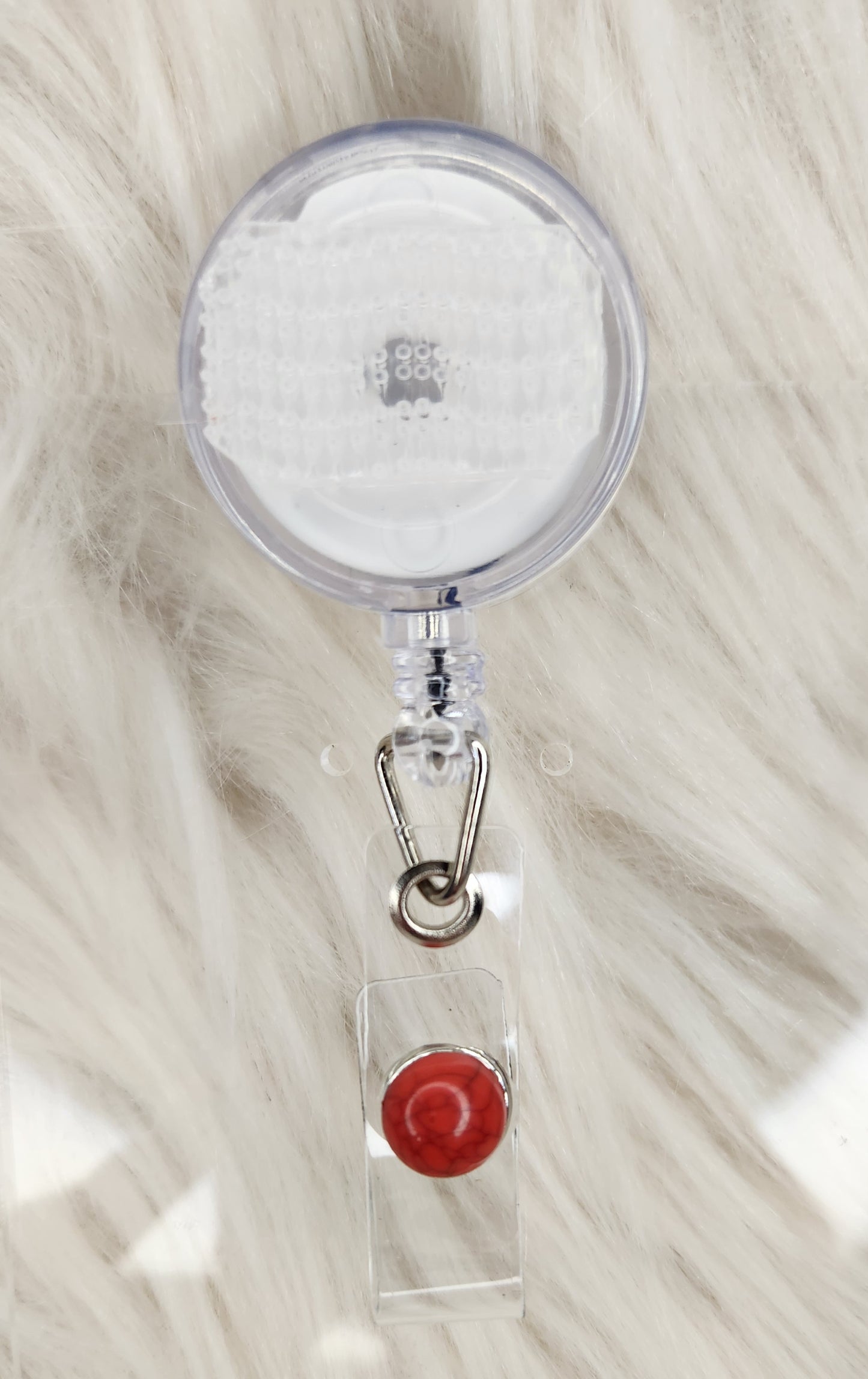 Red #1 Basic Badge Reel(Alligator Clip)