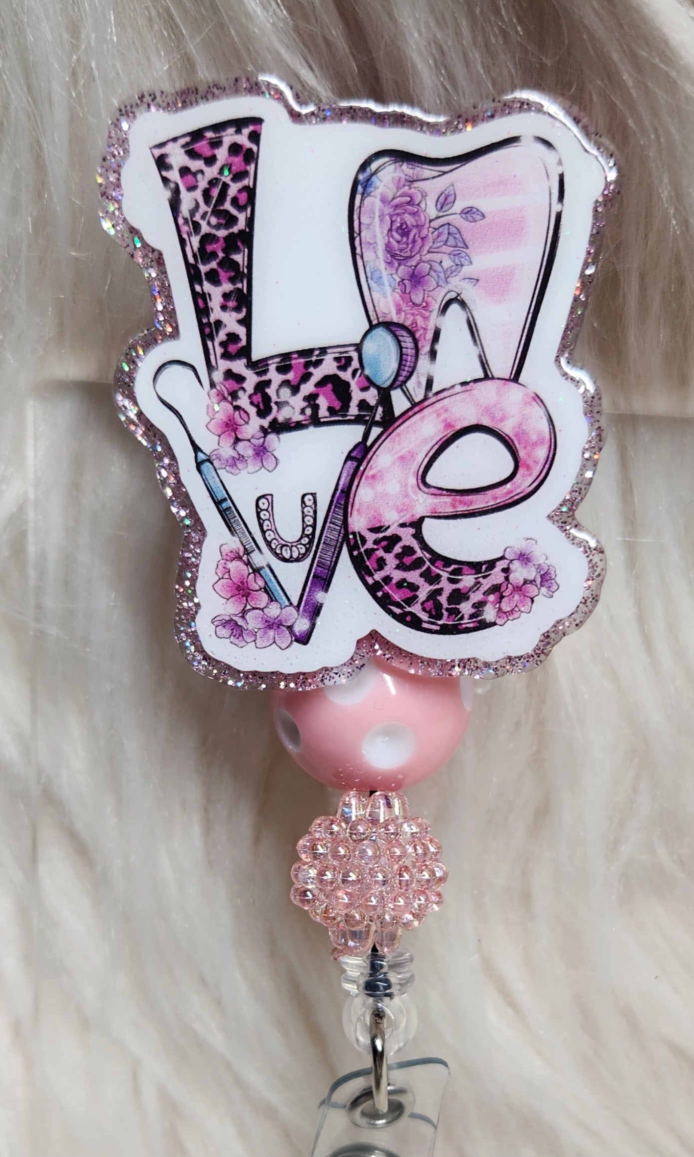 Love Dental Badge Reel Face