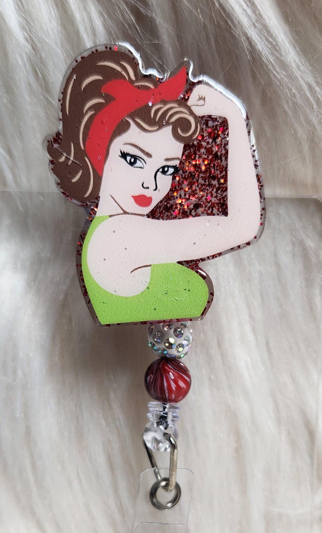 Rosie Badge Reel Face
