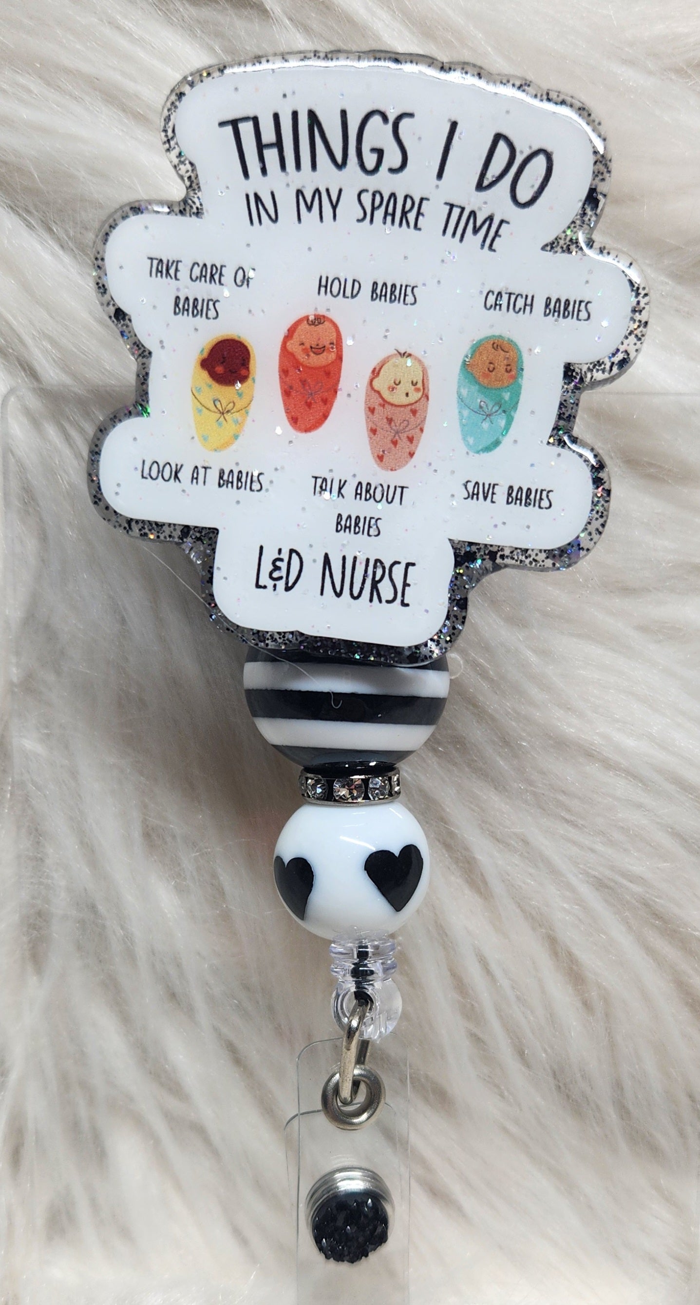 L&D Nurse Badge Reel Face