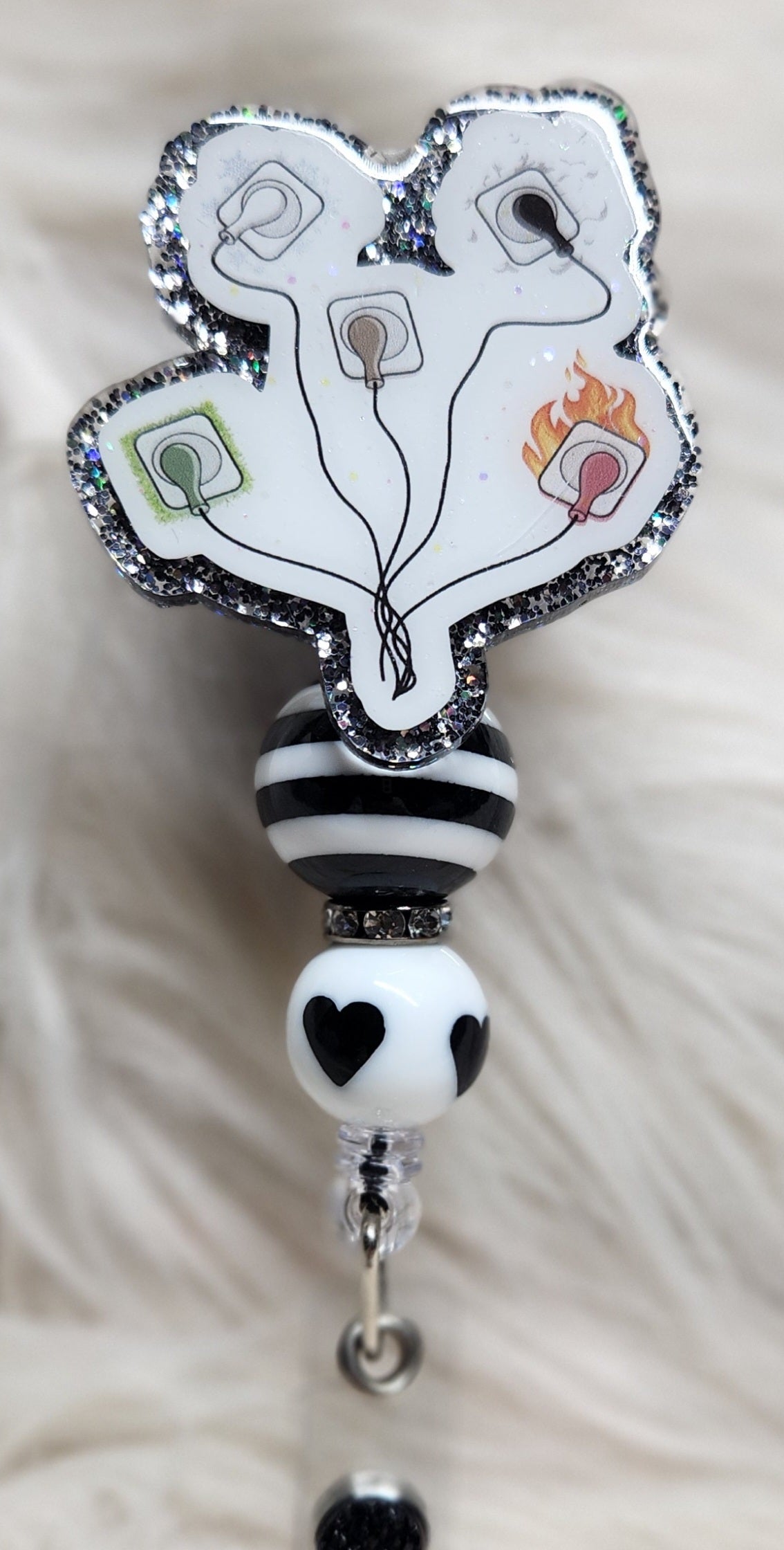 EKG Badge Reel Face