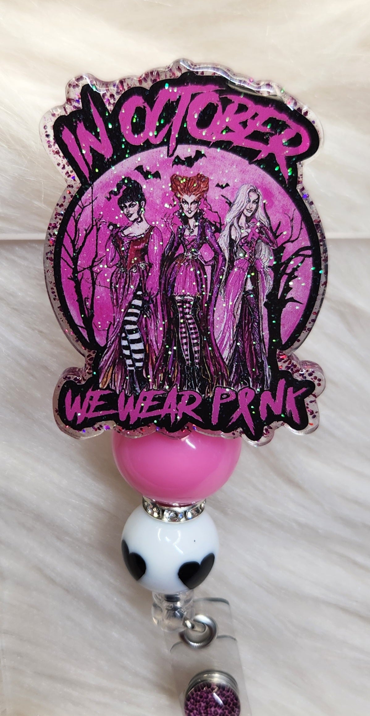 We wear Pink Badge Reel Face