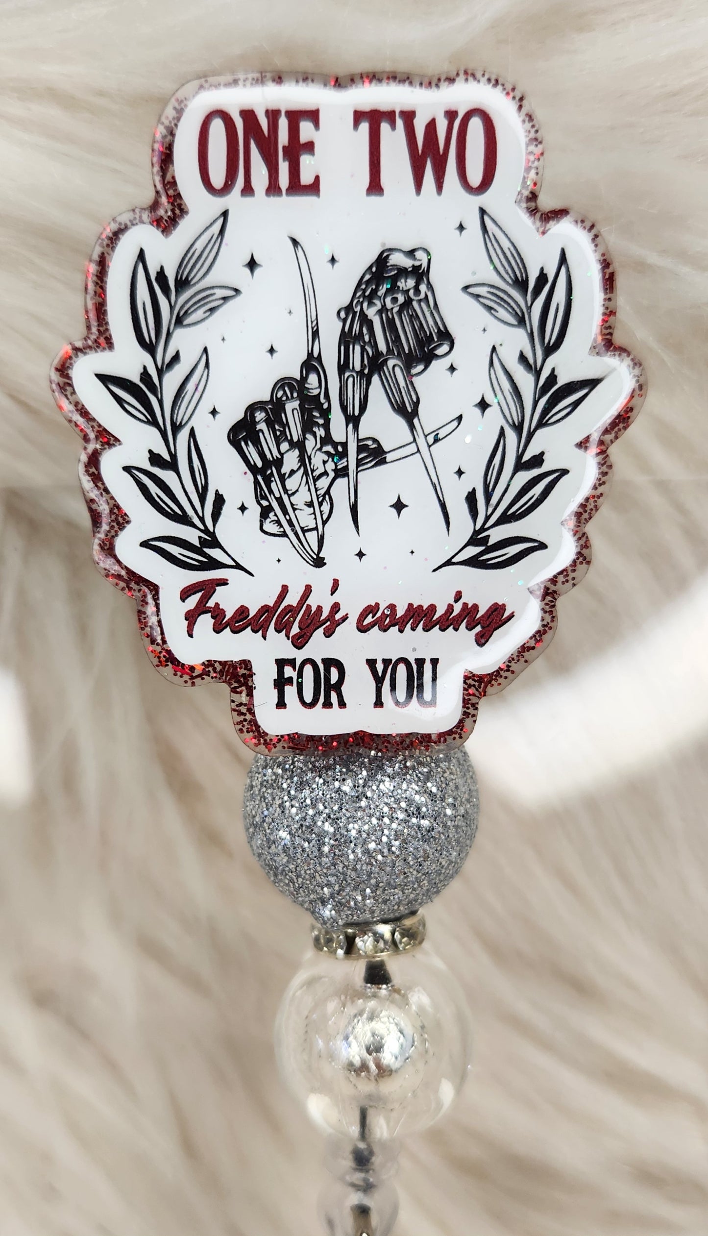 One Two Freddy Badge Reel Face