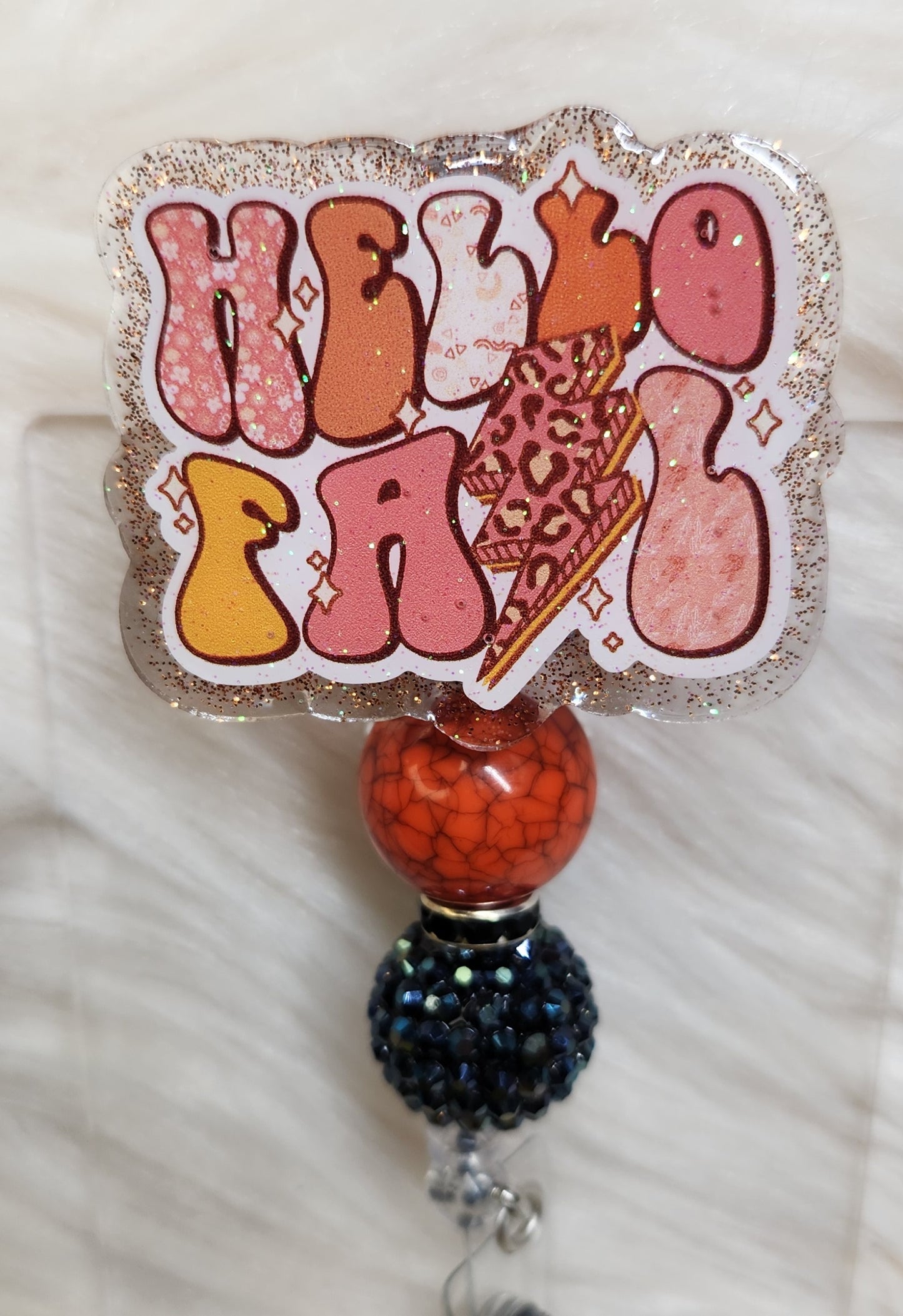 Hello Fall Badge Reel Face
