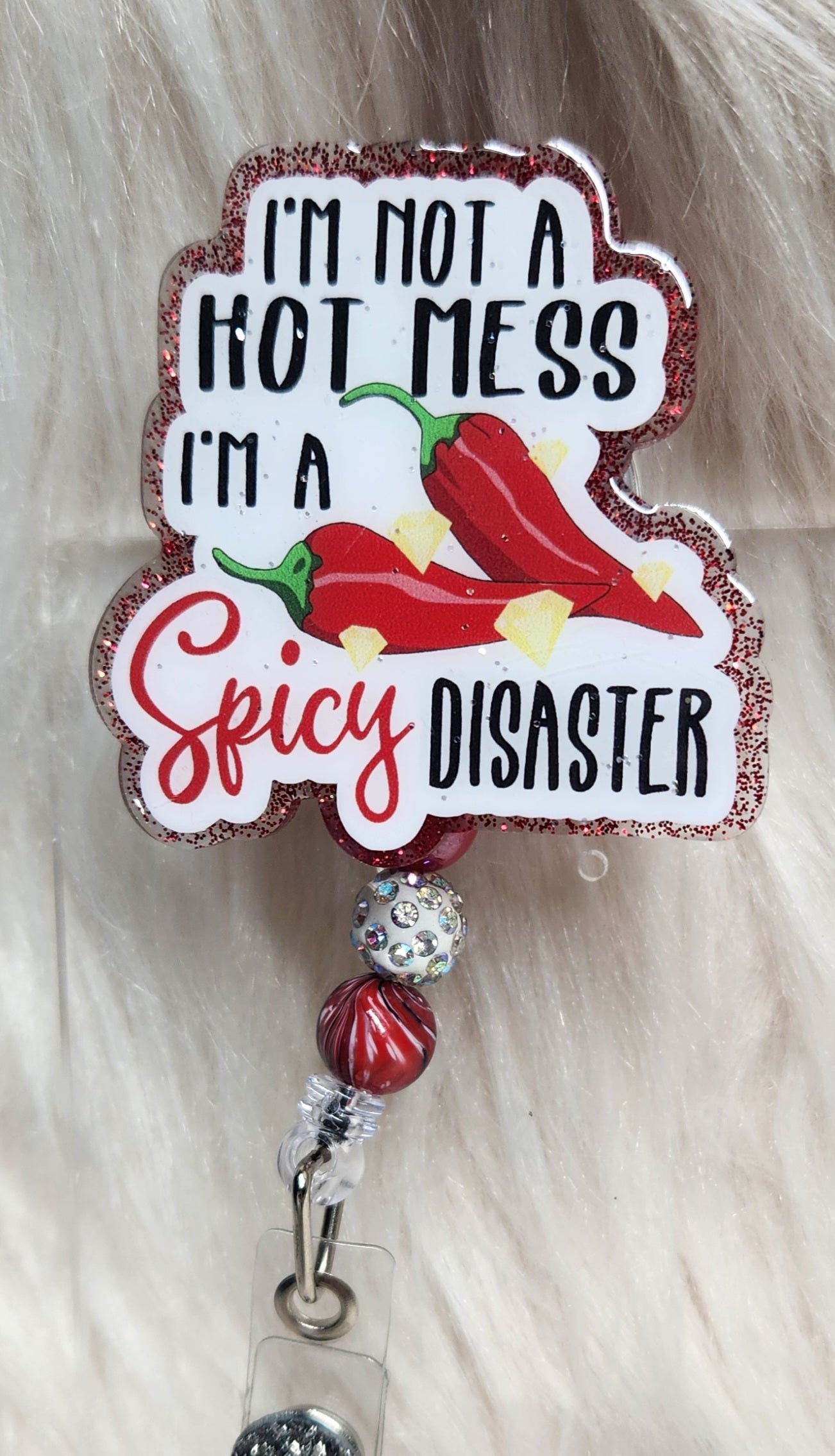Spicy Disaster Badge Reel Face
