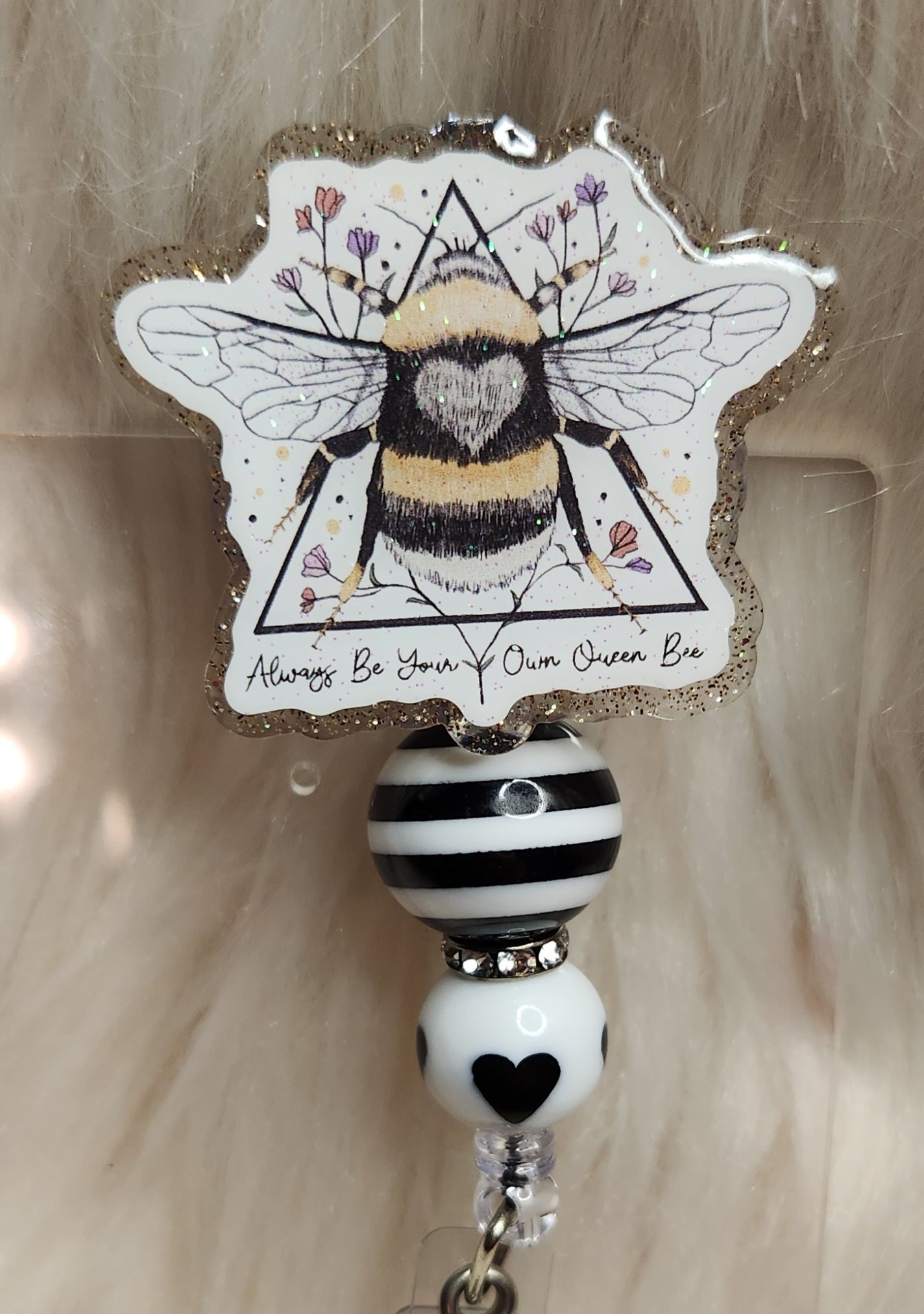 Queen Bee Badge Reel Face