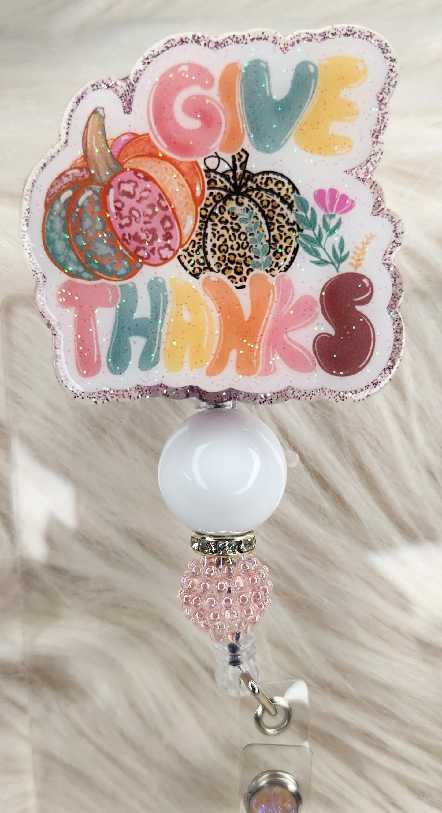 Give Thanks Badge Reel Face