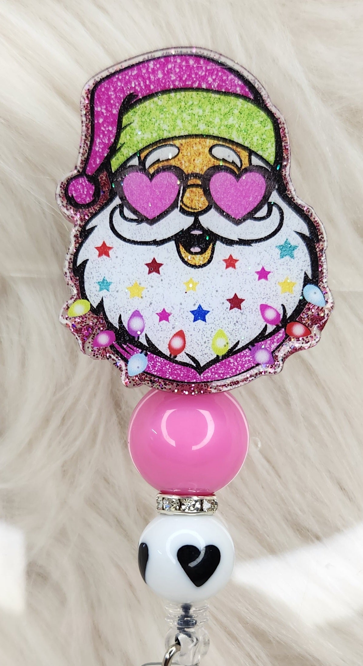 Groovy Santa Badge Reel Face