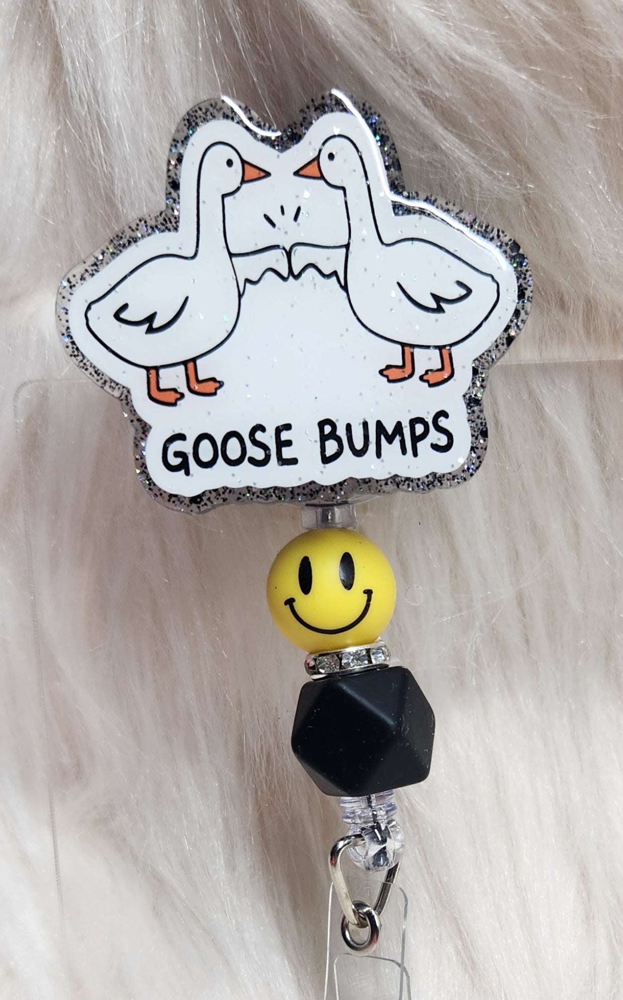 Goose Bumps Badge Reel Face