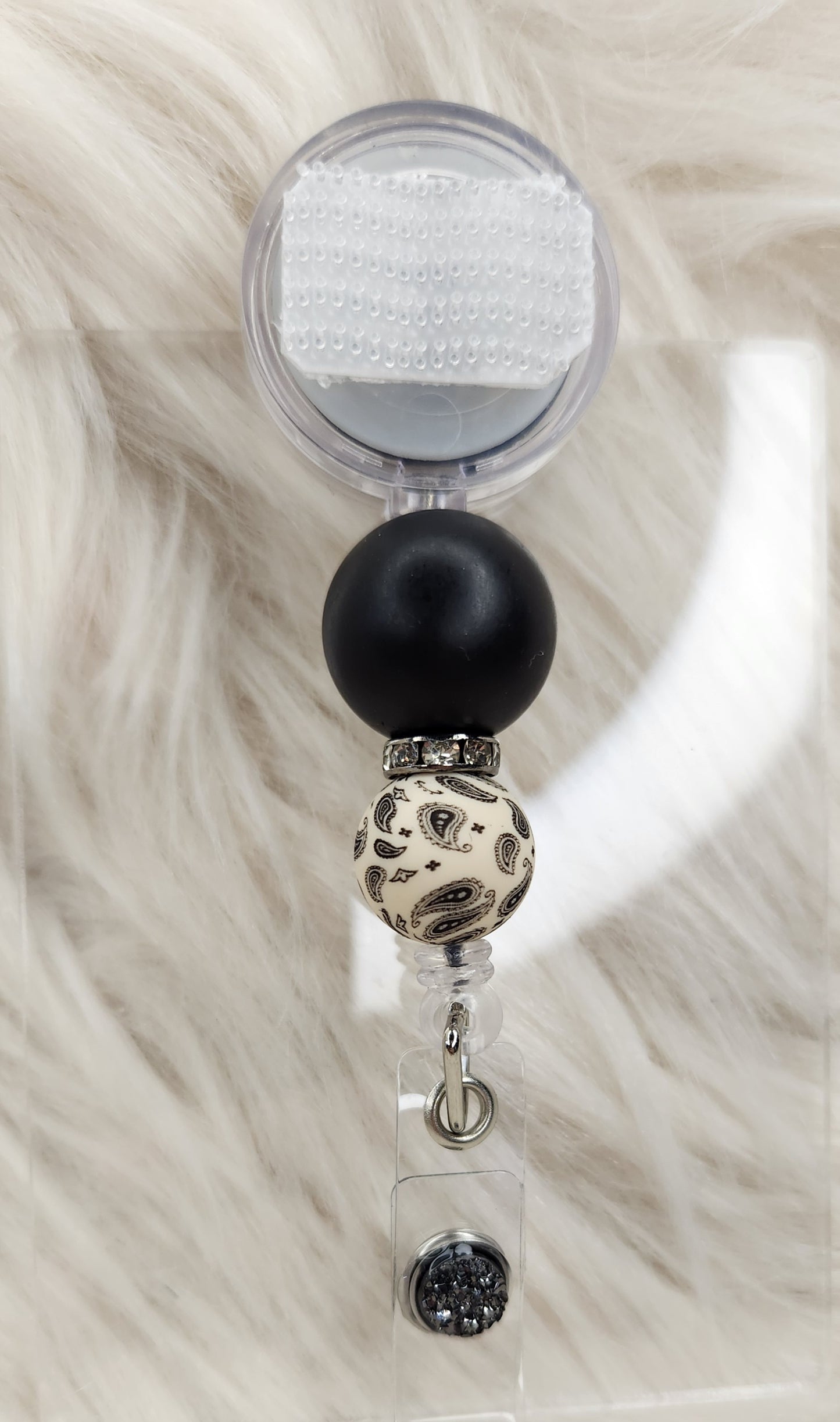 Paisley Badge Reel(Alligator Clip)