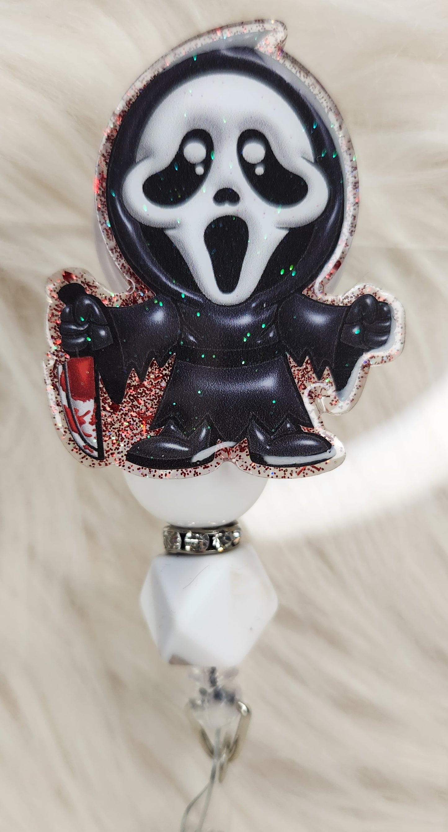 Ghost Face Badge Reel Face