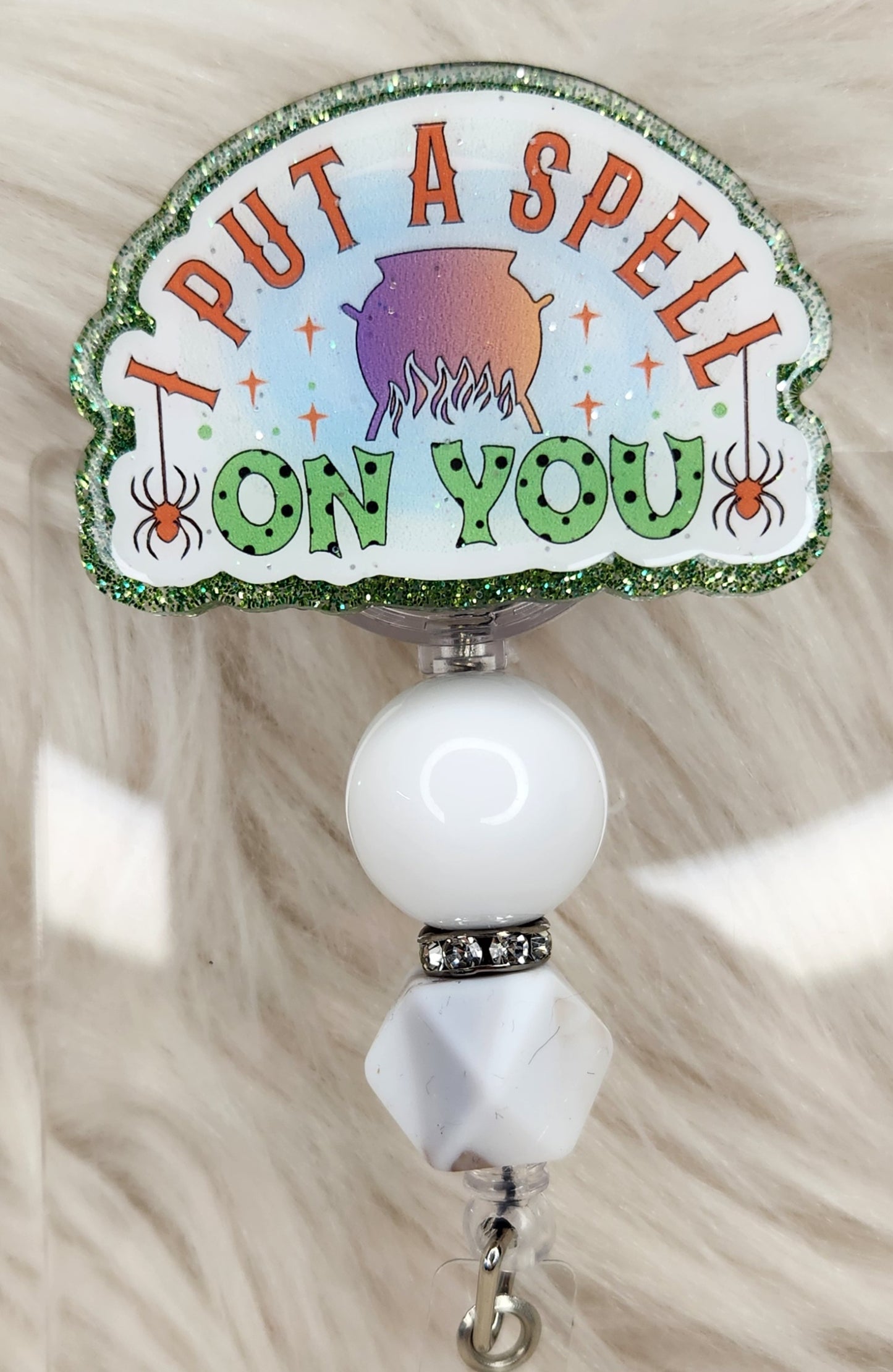 I Put A Spell On You Badge Reel Face