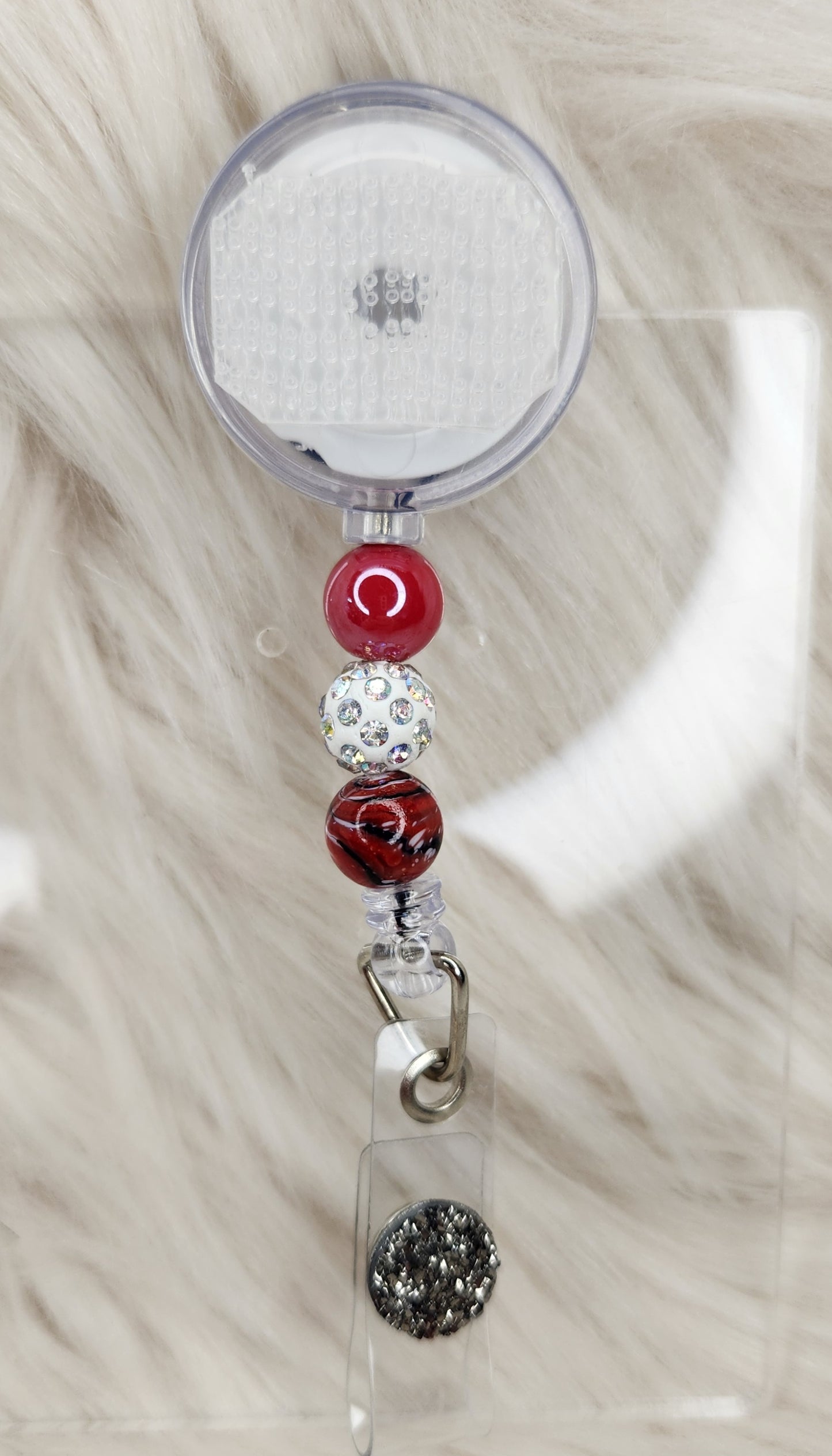 Red/White Badge Reel(Alligator Clip)