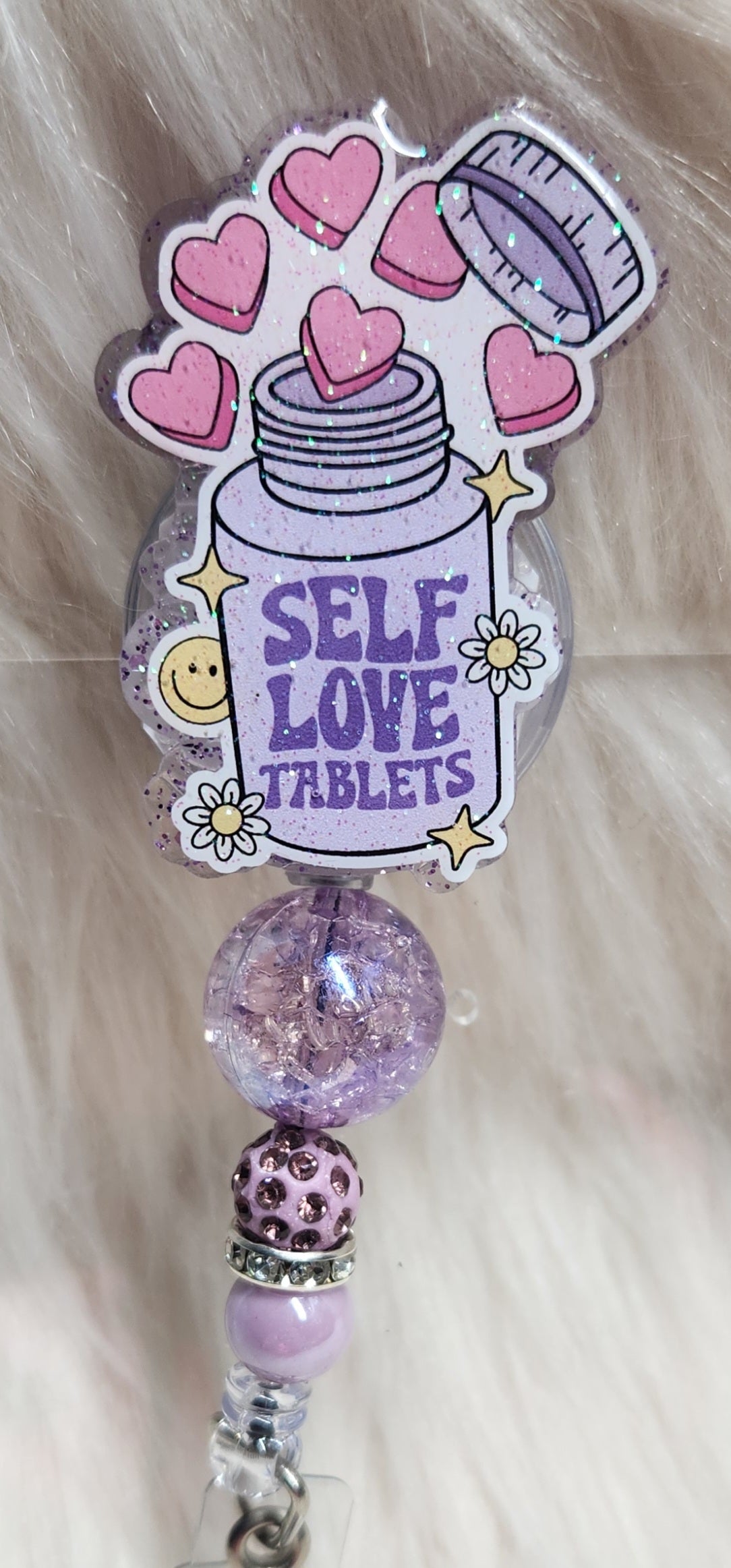 Self Love Tablets Badge Reel Face