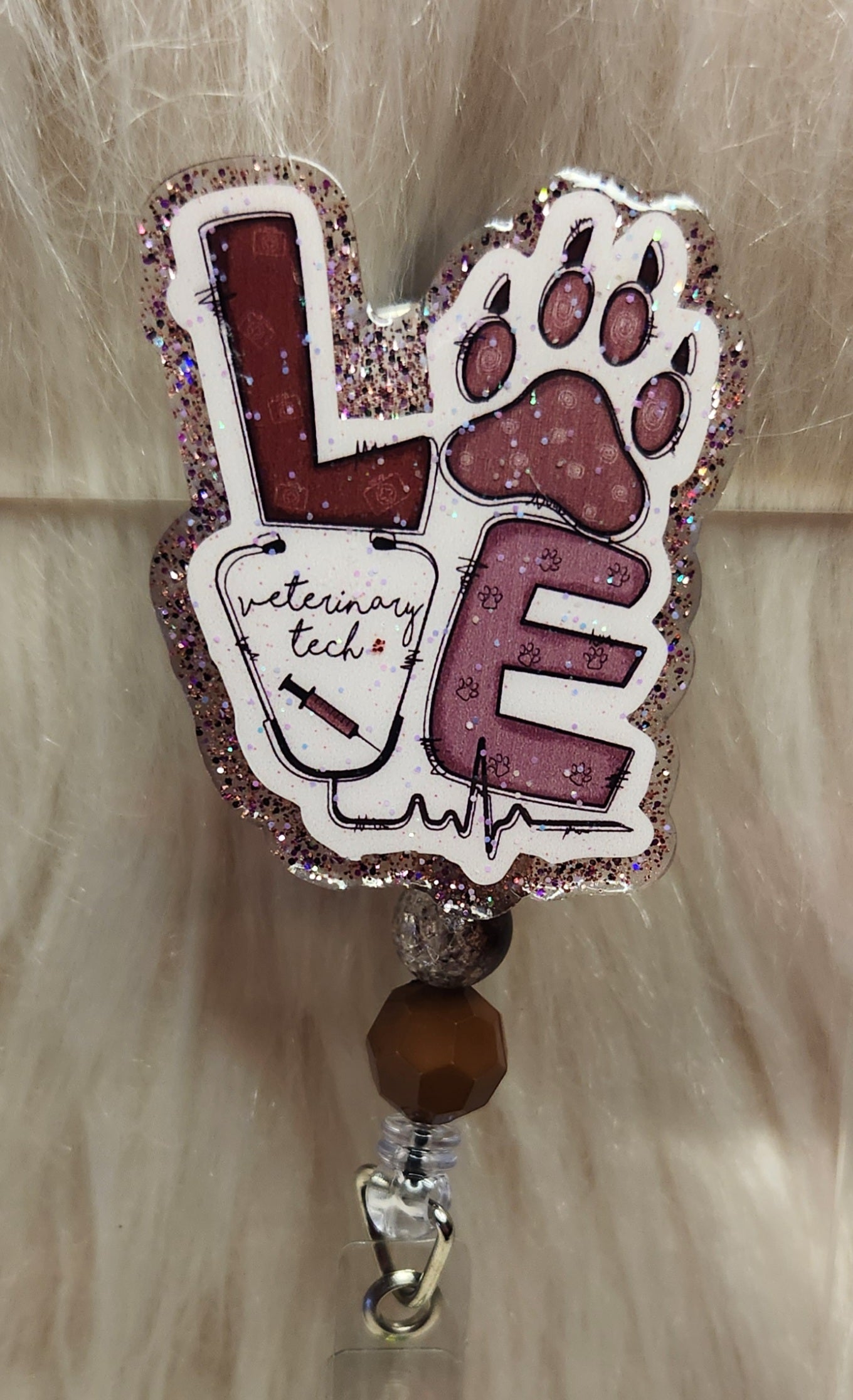 Vet Tech Badge Reel Face