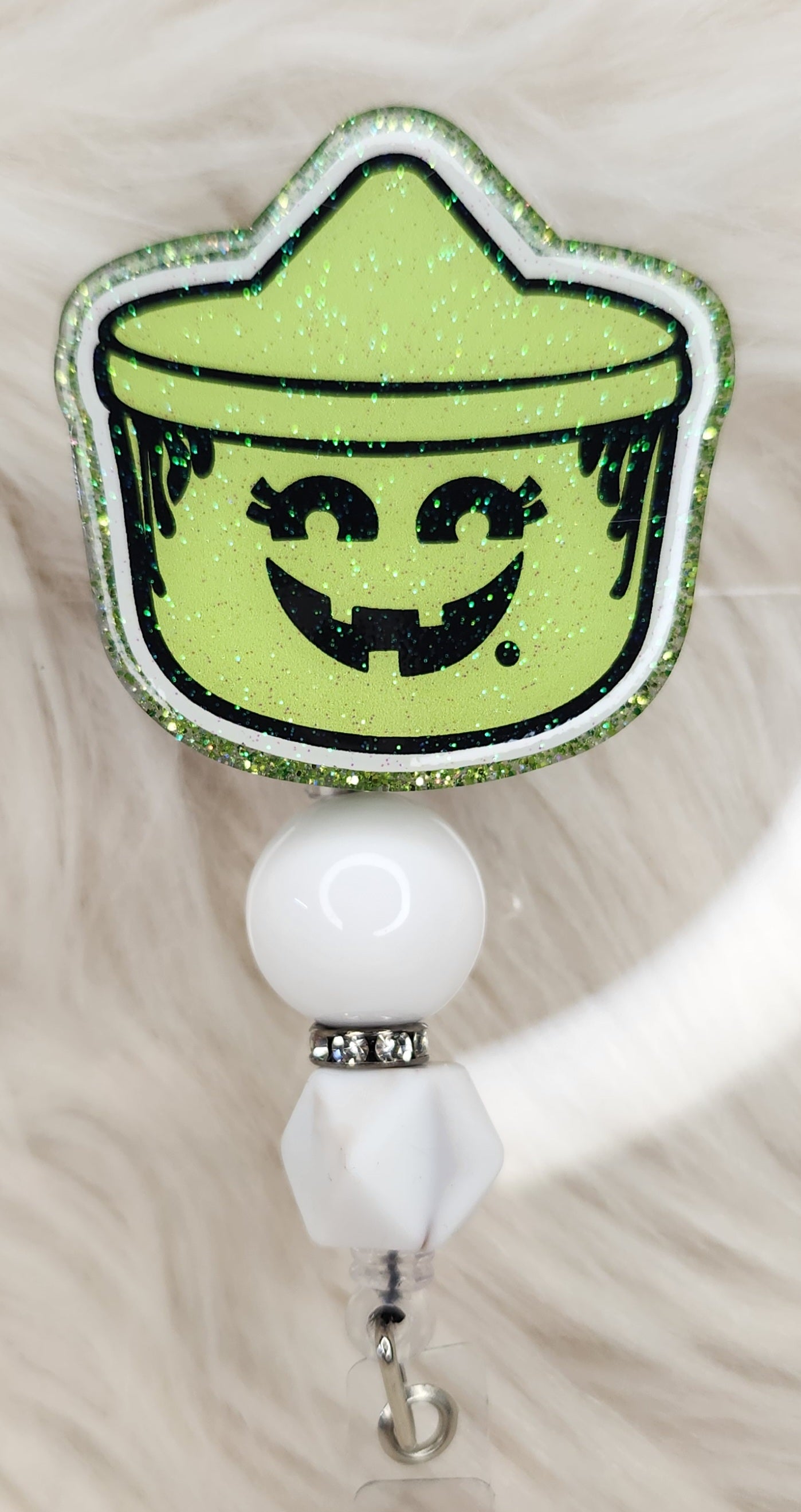 Witch Bucket Badge Reel Face