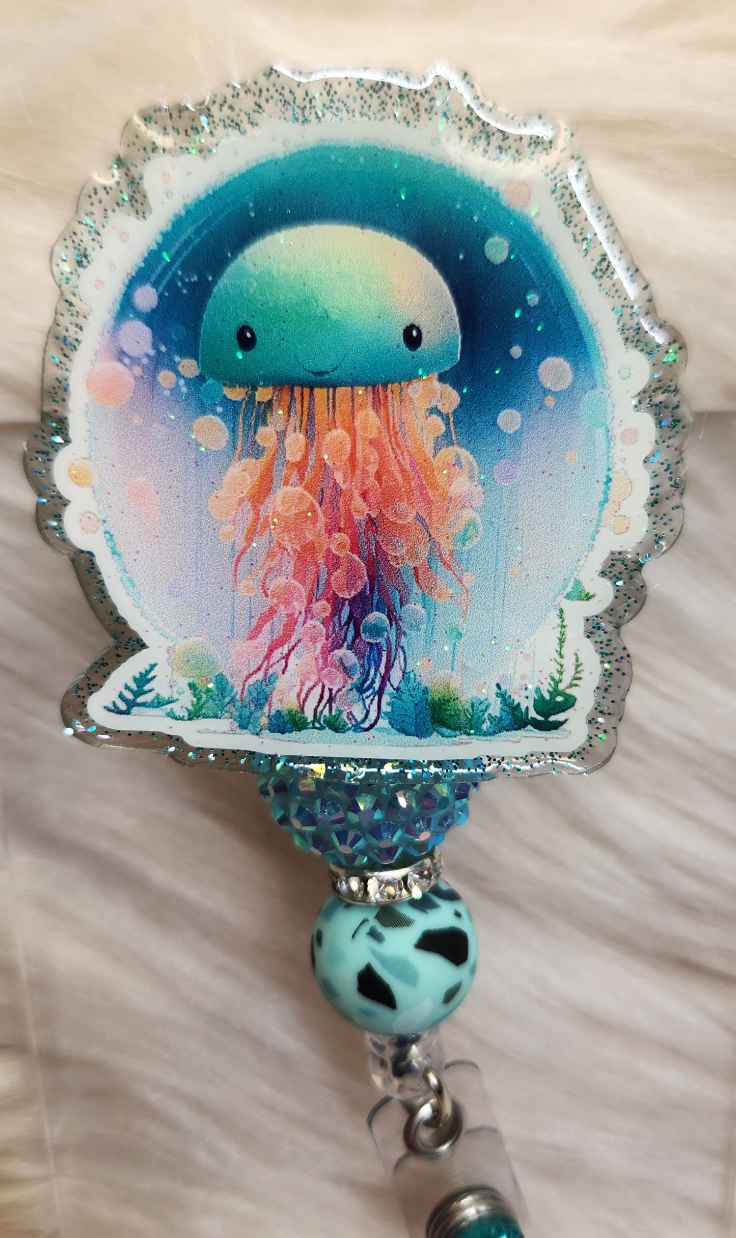 Jelly Fish Badge Reel Face