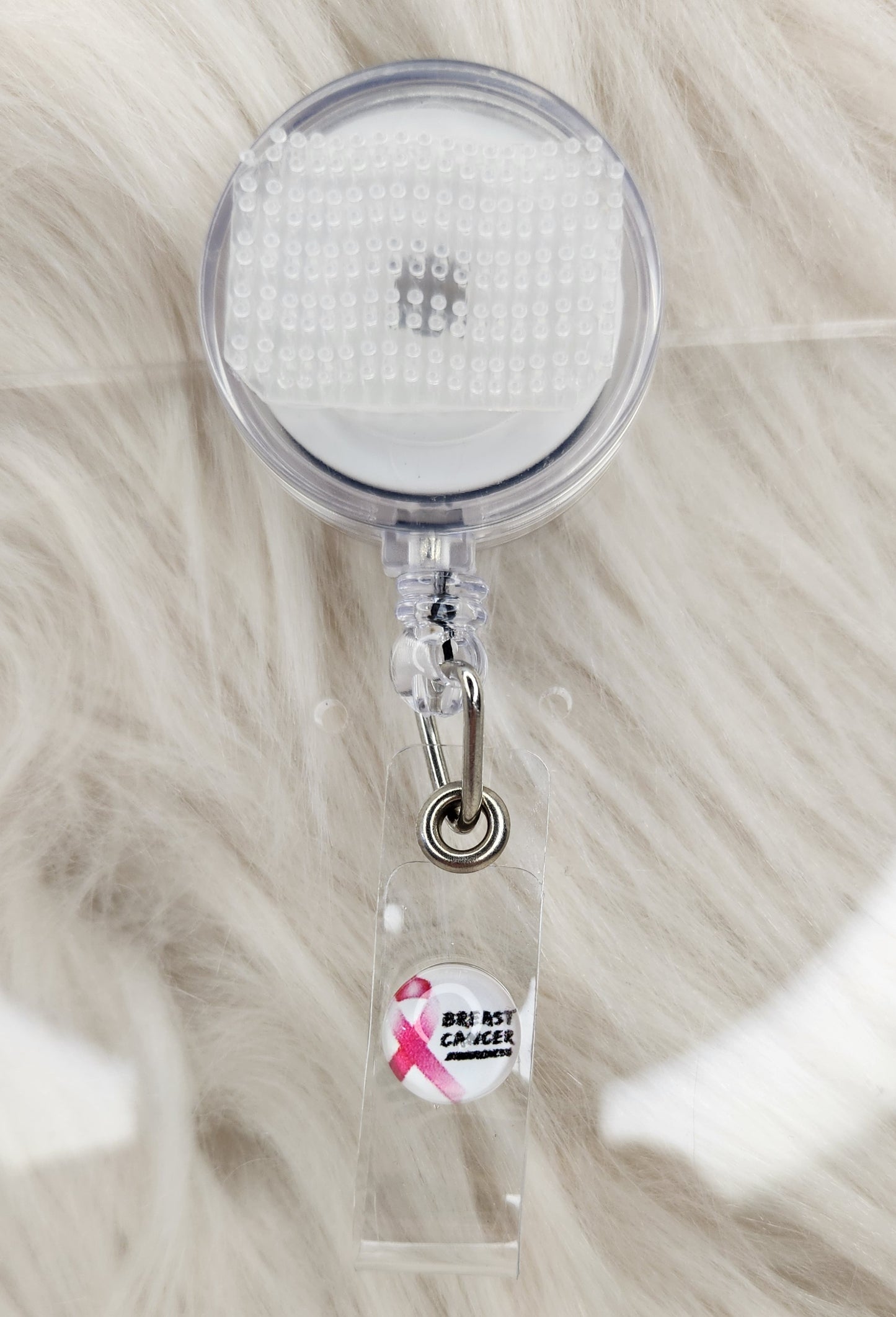 Breast Cancer Basic Badge Reel(Alligator Clip)