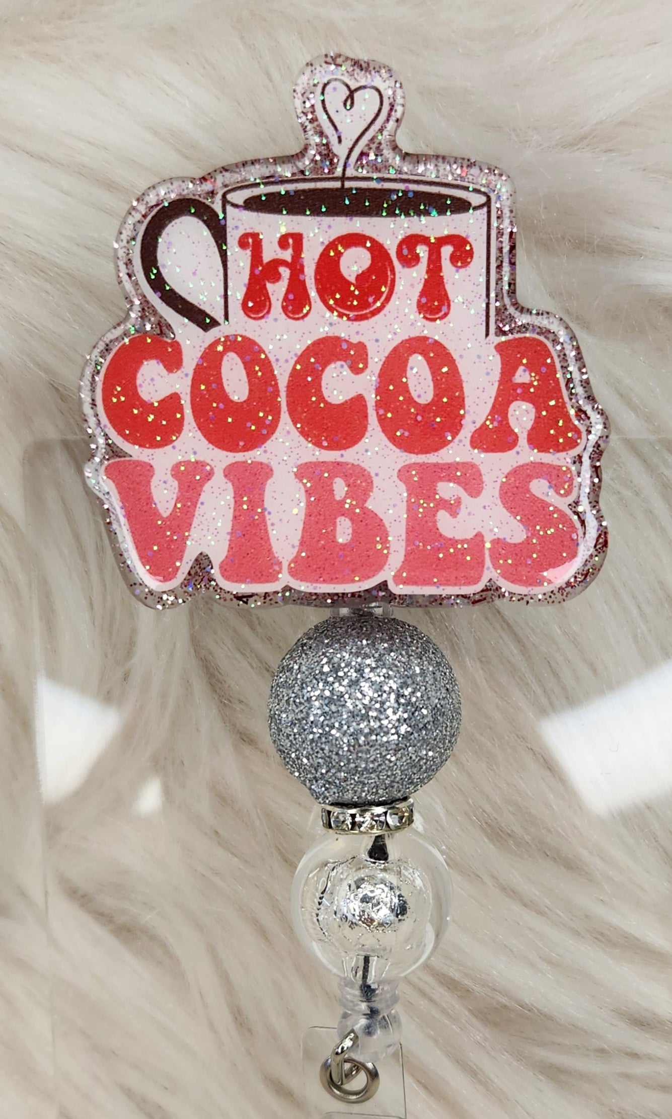 Hot Cocoa Vibes Badge Reel Face