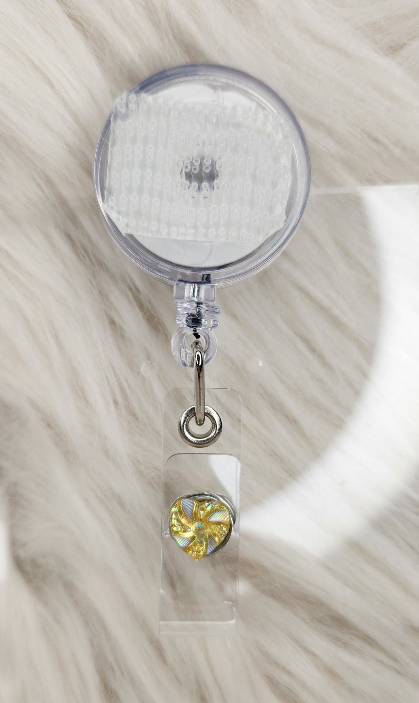 Yellow Heart Basic Badge Reel(Alligator Clip)