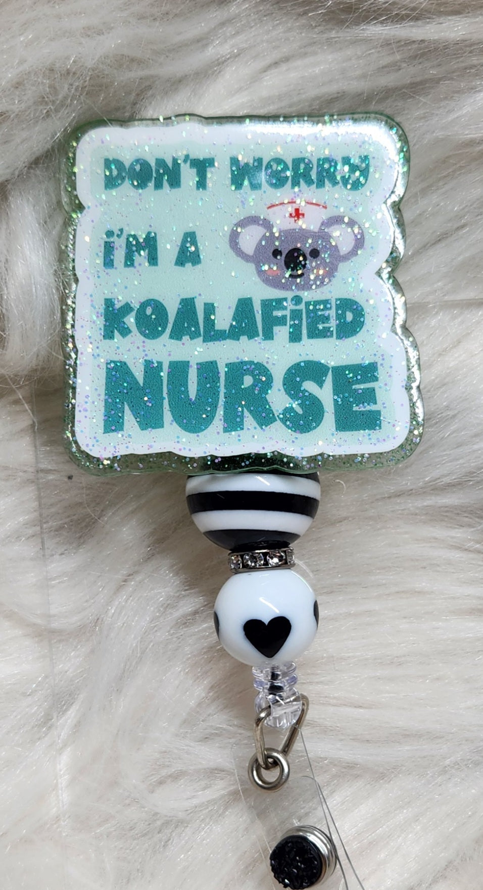 Koalafied Nurse Badge Reel Face