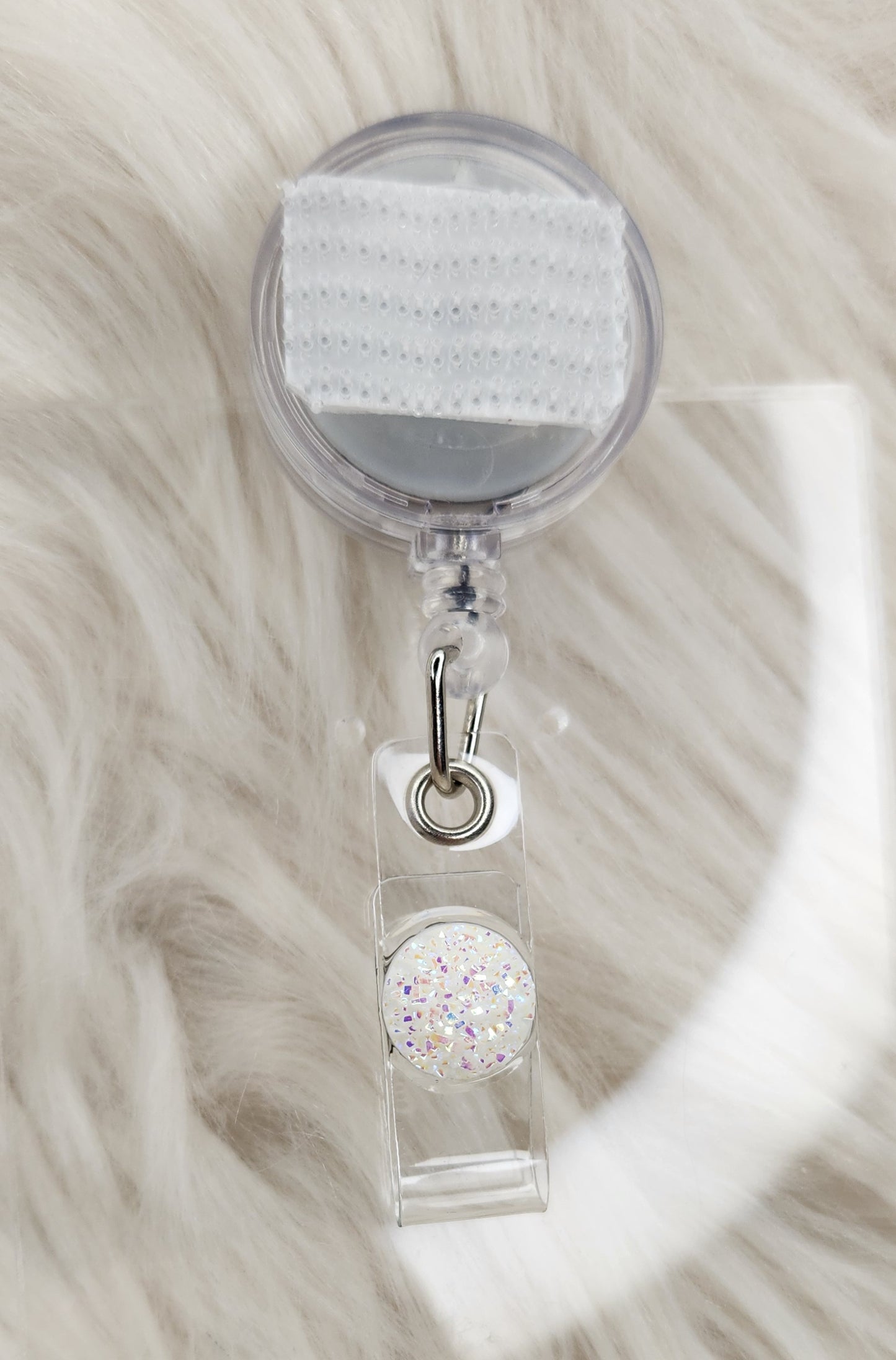White Basic Badge Reel(Alligator Clip)