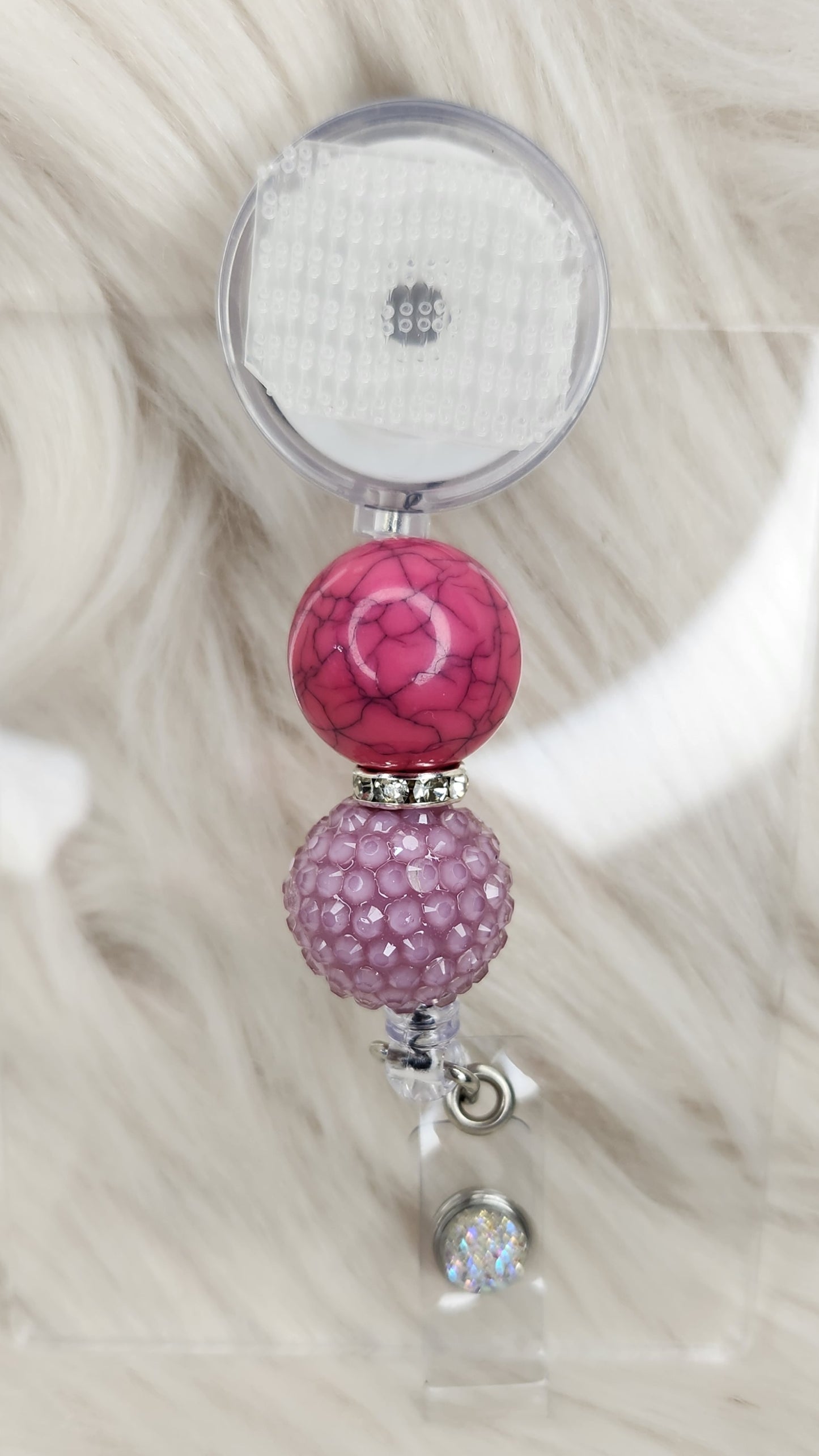 Pink/Purple Badge Reel(Alligator Clip)