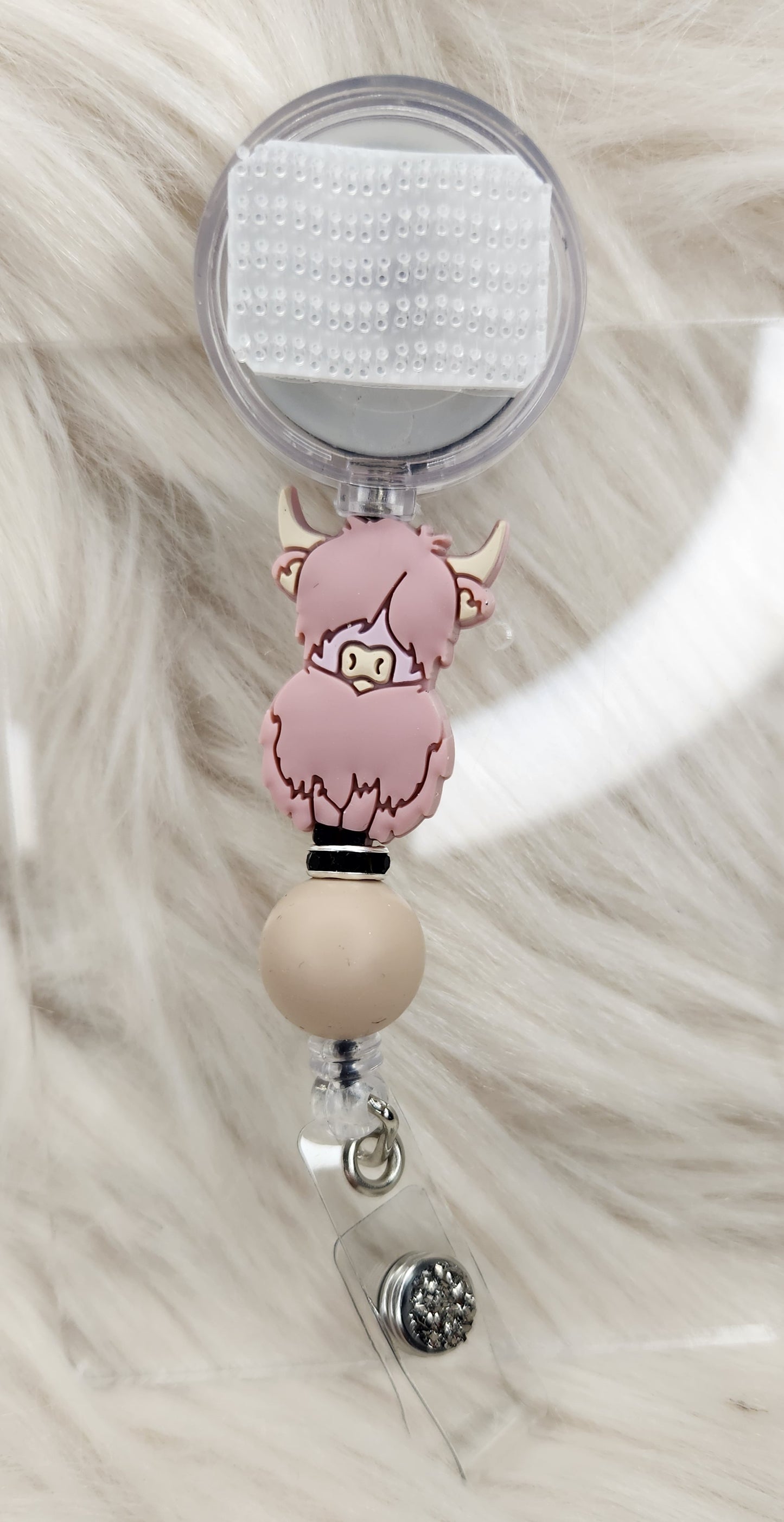 Cow Badge Reel(Alligator Clip)