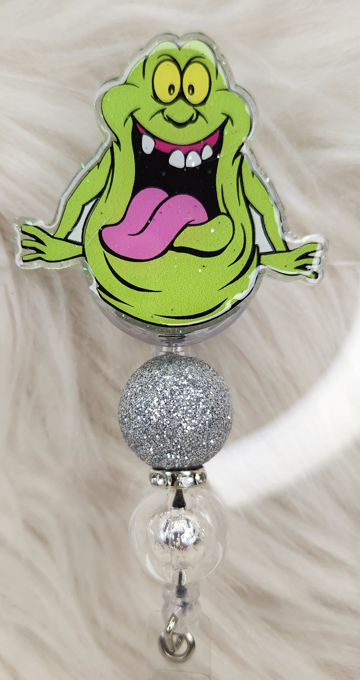 Green Ghost Badge Reel Face