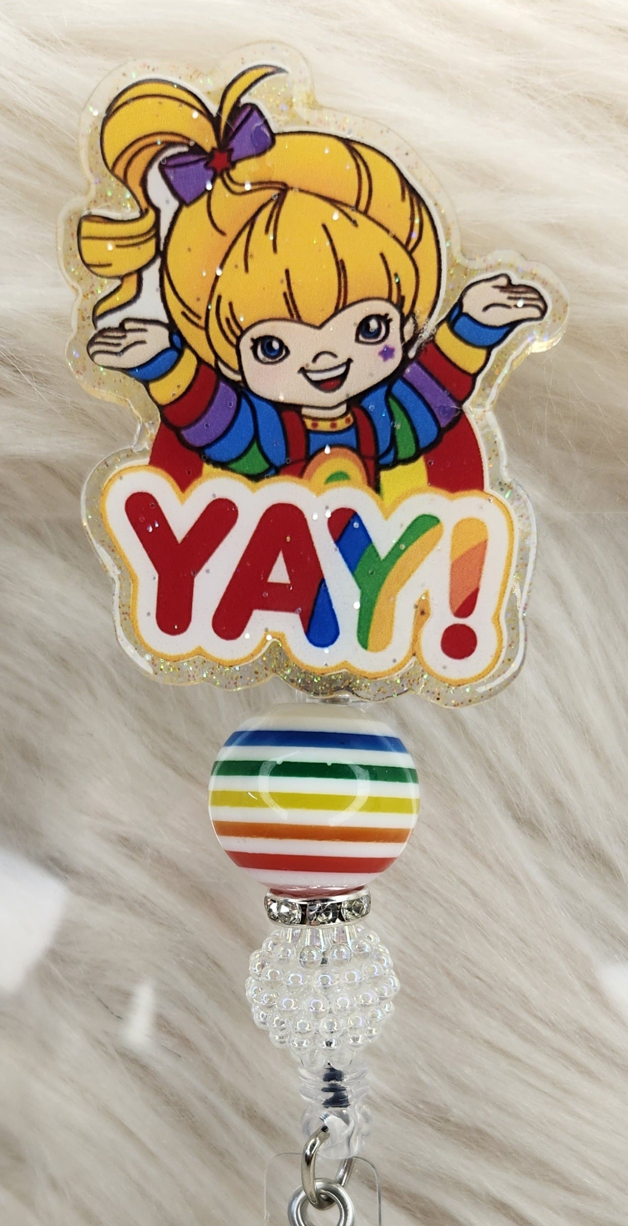 Rainbow Girl Badge Reel Face