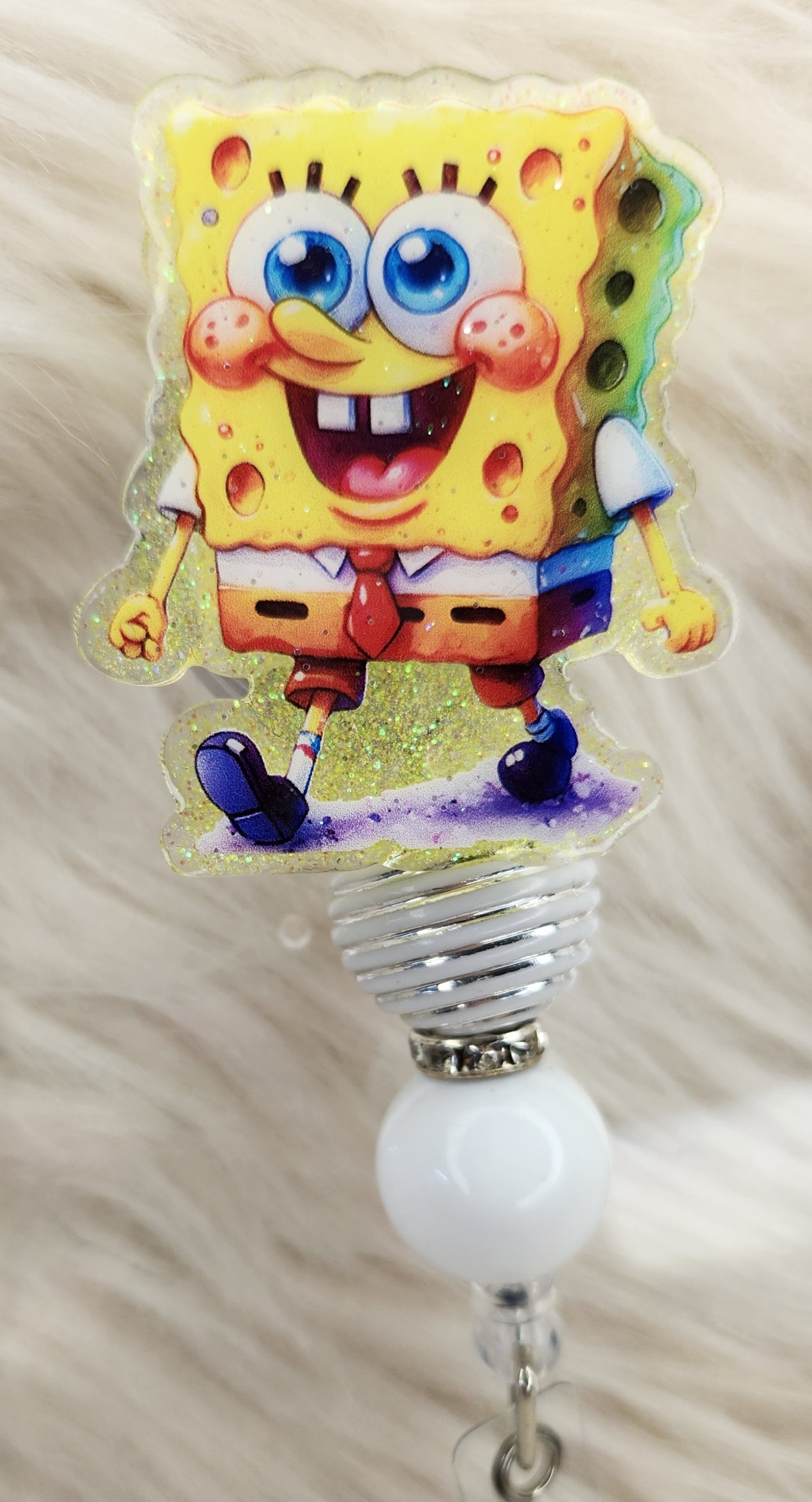 Sponge Man Badge Reel Face