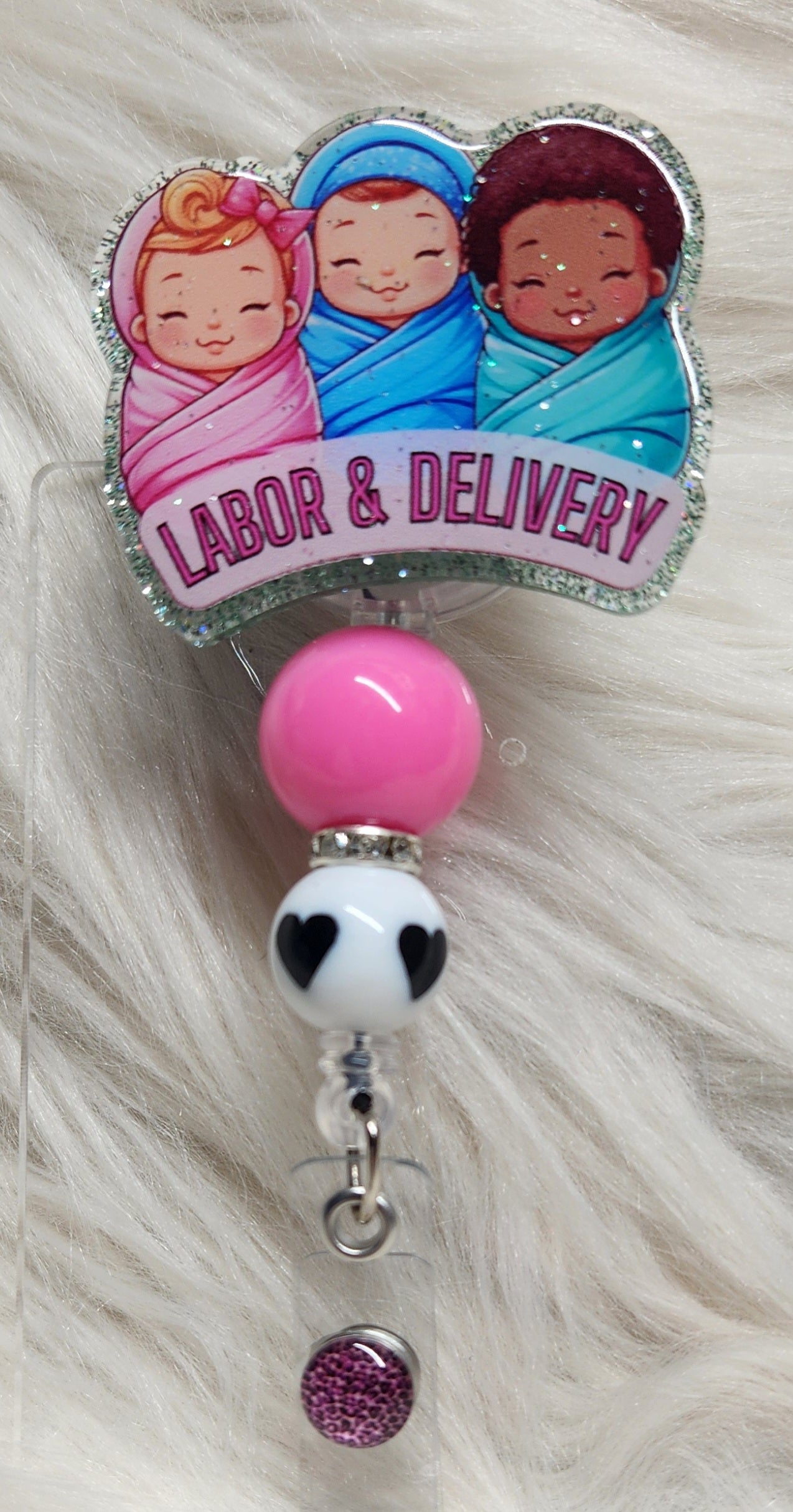 Labor and Delivery Badge Reel Face