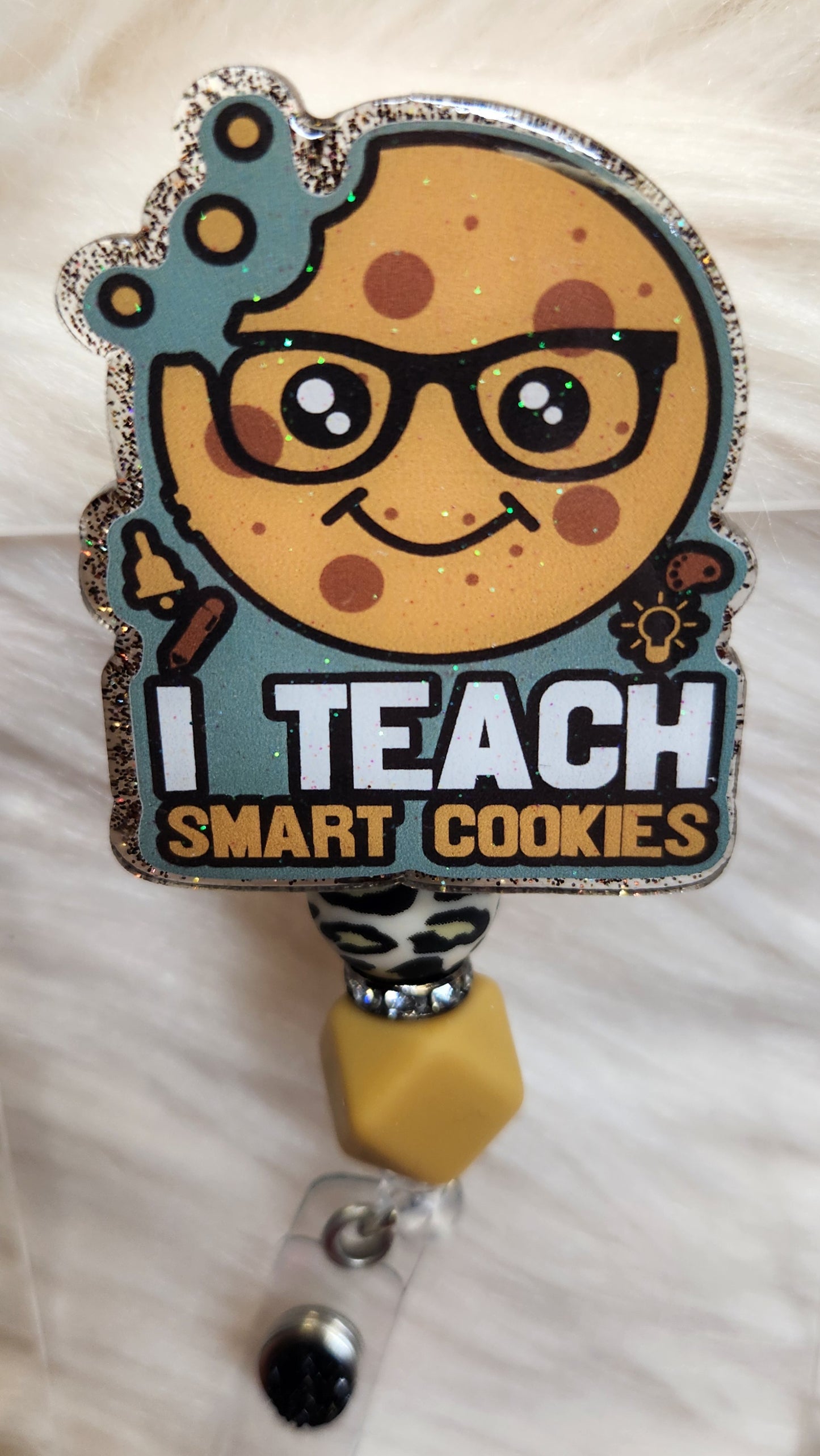 I teach Smart Cookies Badge Reel Face