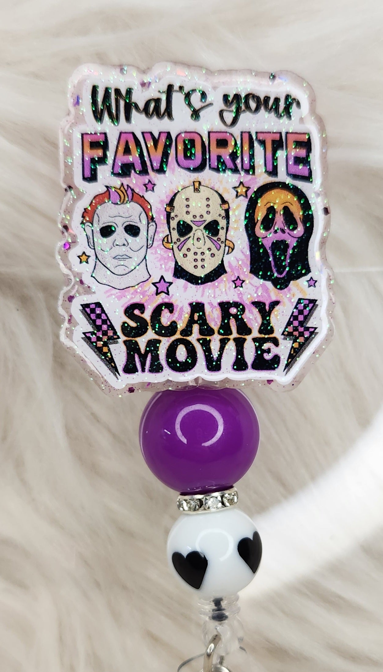 Favorite Scary Movie Badge Reel Face